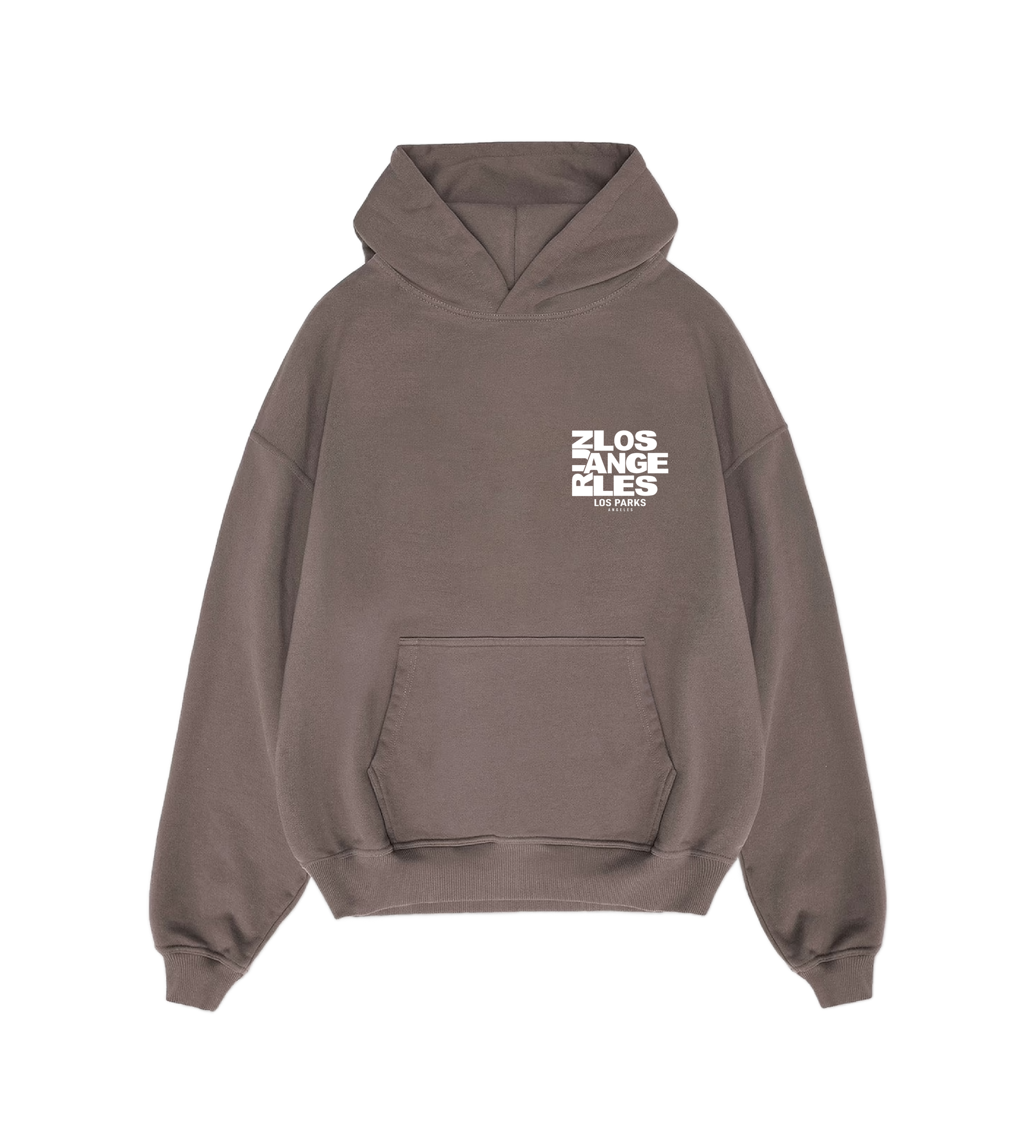 Run Los Angeles  Mocha Hoodie Front  .png