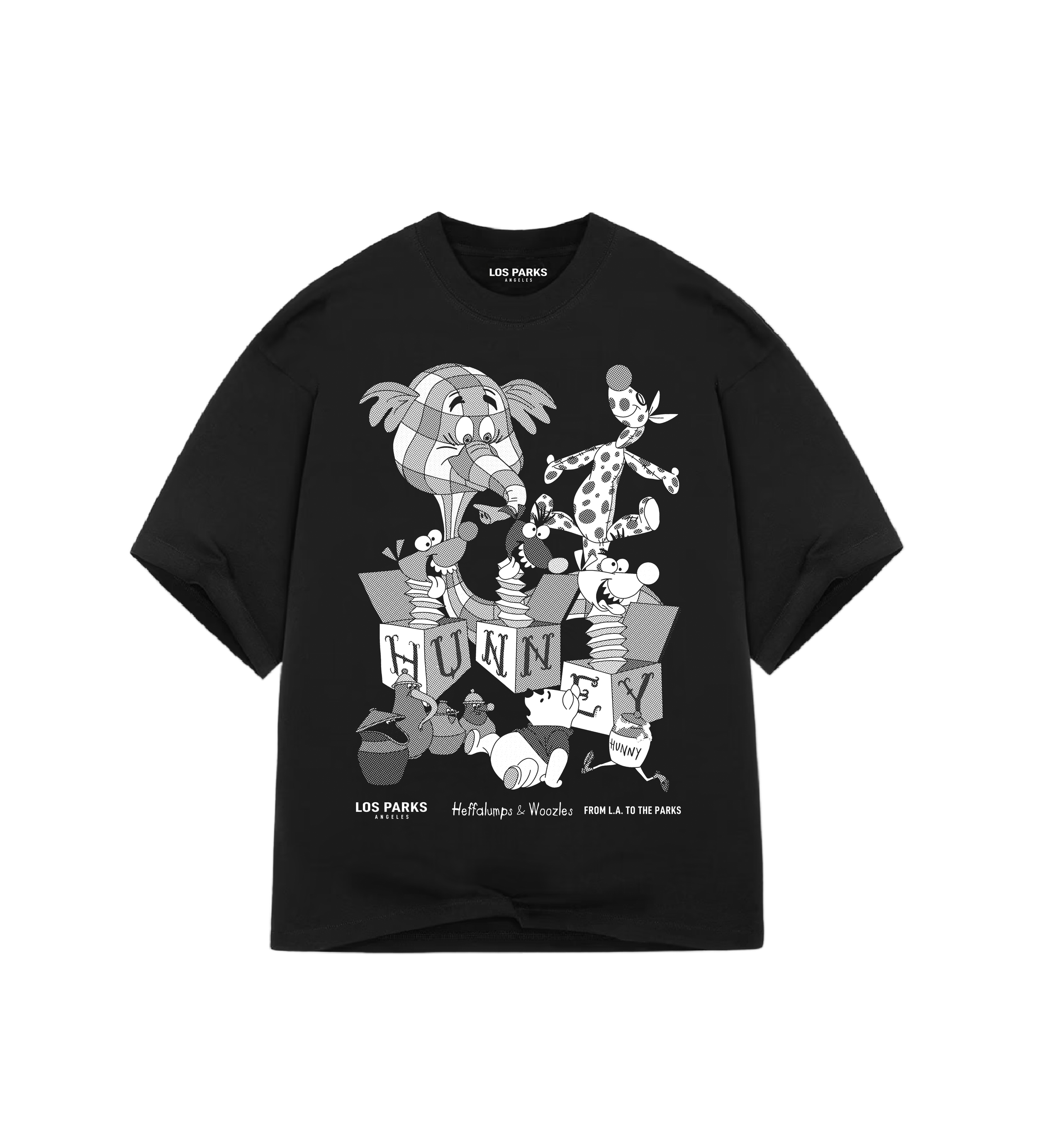 Hunny Gang - Heffalumps & Woozles - Black Tee .png