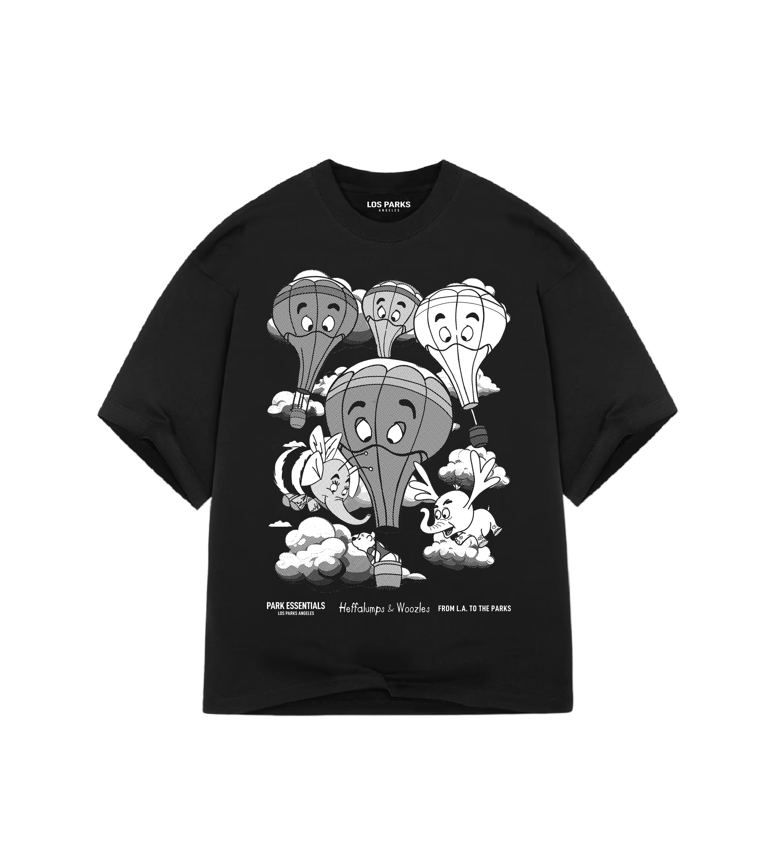Honey Balloons - Heffalumps & Woozles - Black Tee .png