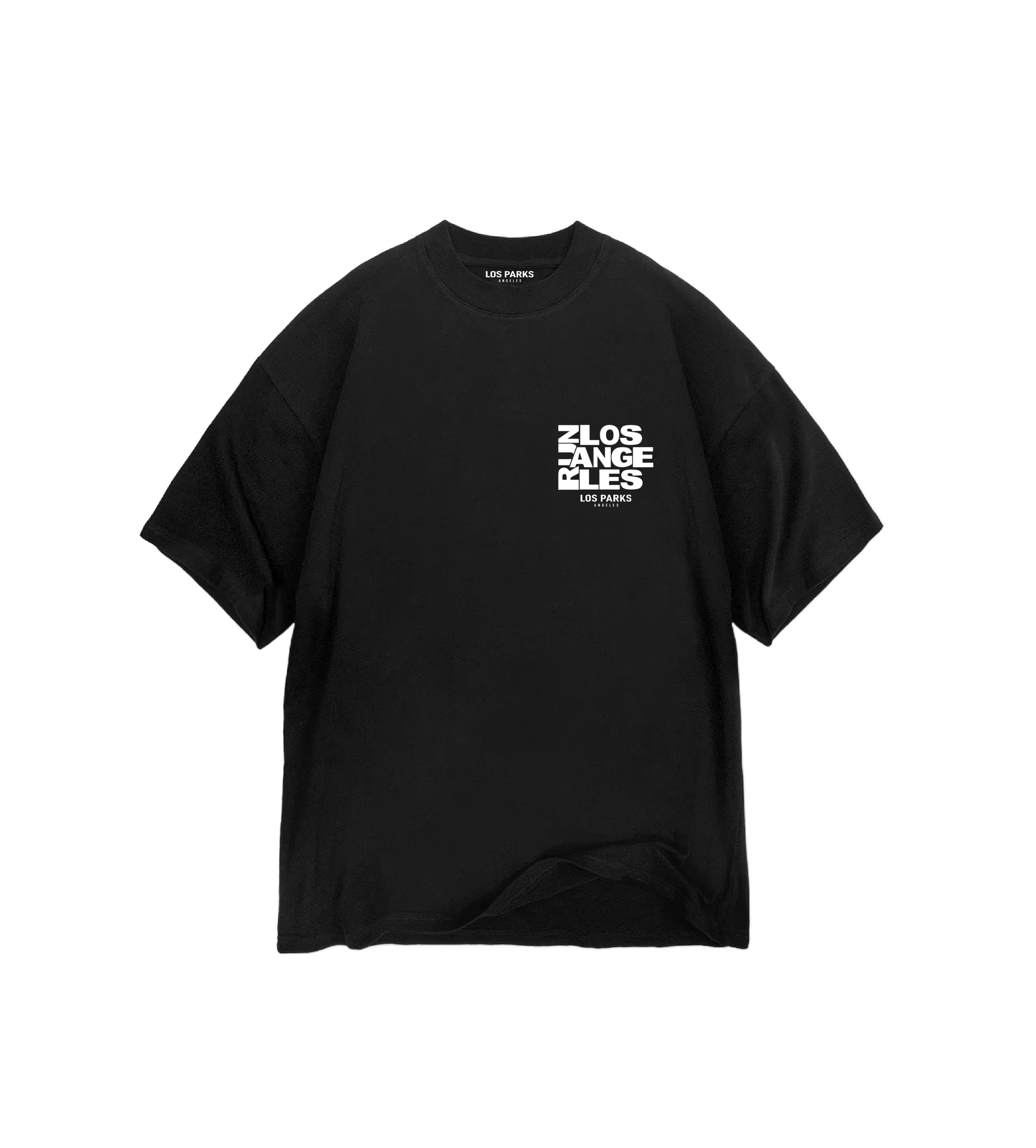 RUN LOS ANGELES Black Tee - Front  .png