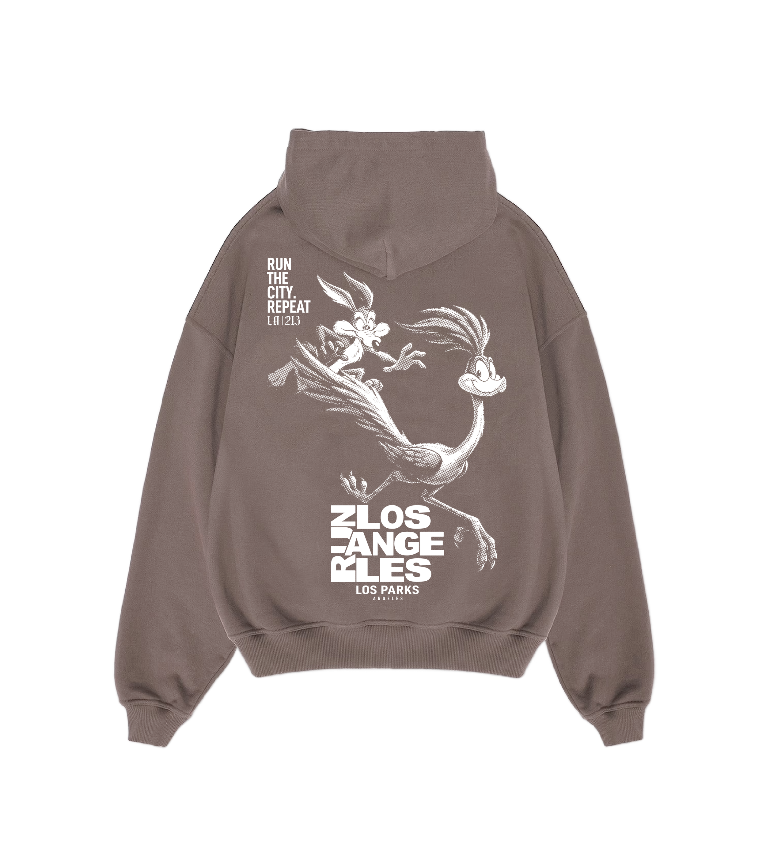Run Los Angeles Mocha Hoodie Back .png