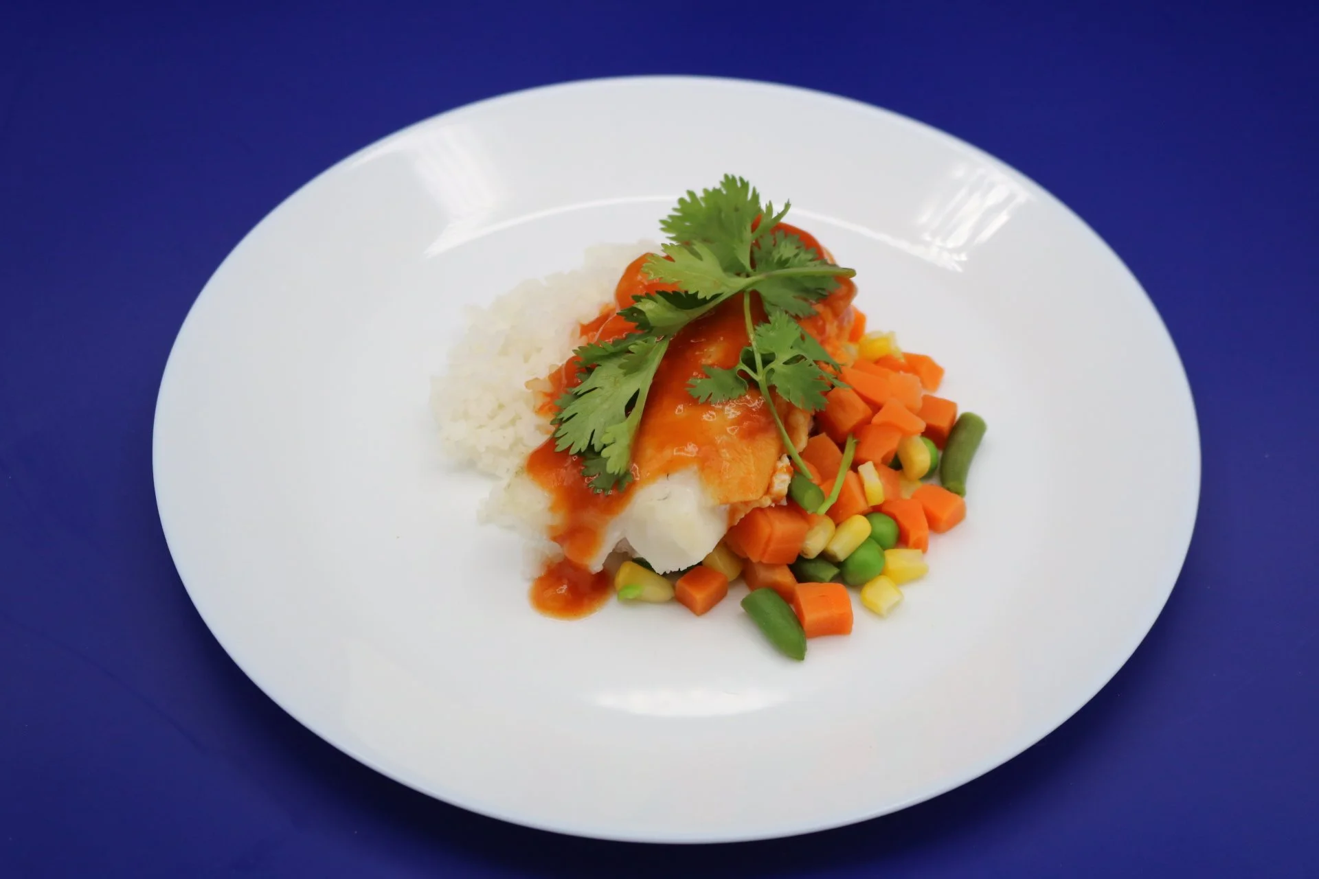 Steamed Cod with BBQ Sauce