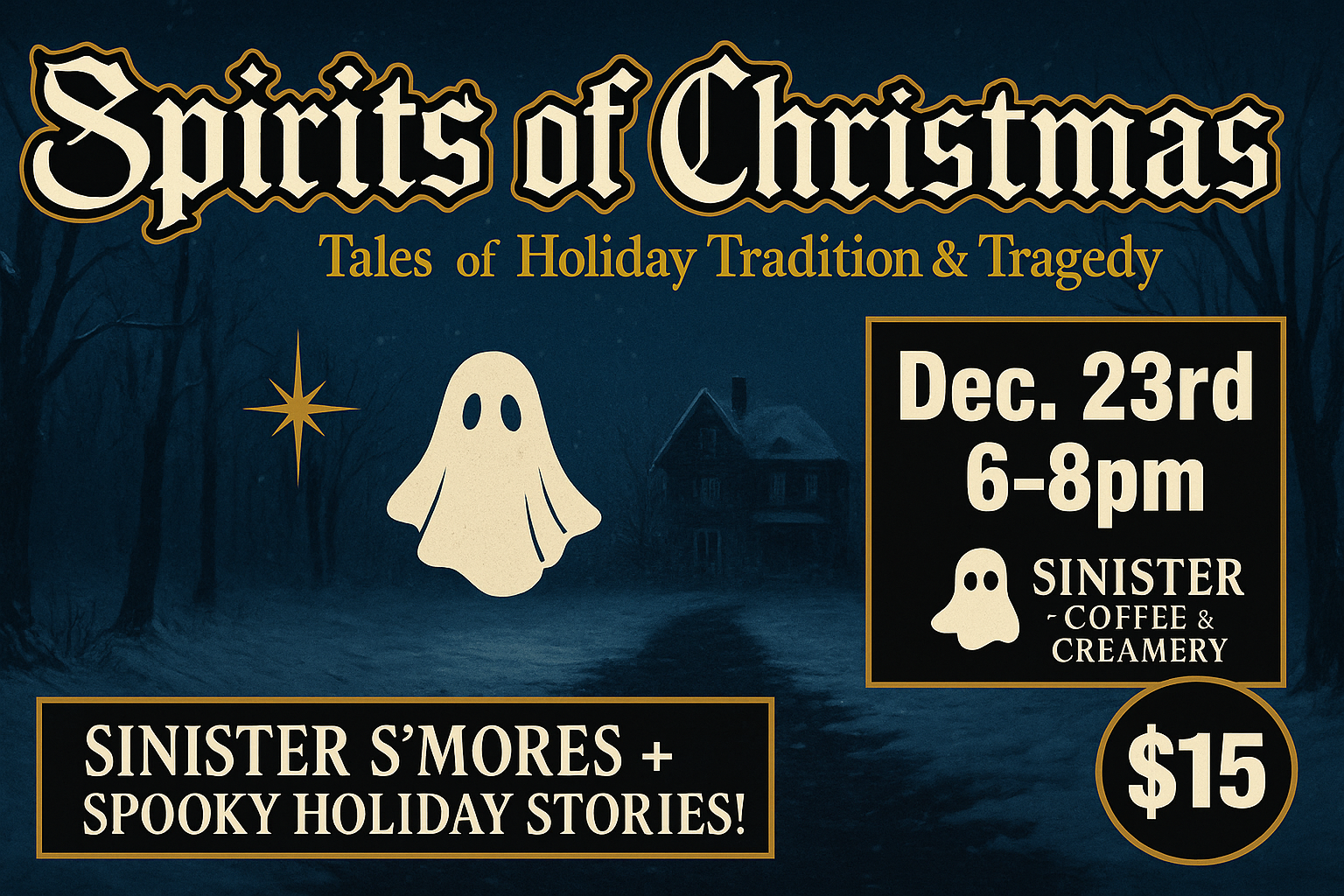 Spirits of Christmas Holiday Tradition & Tragedy event December 23rd