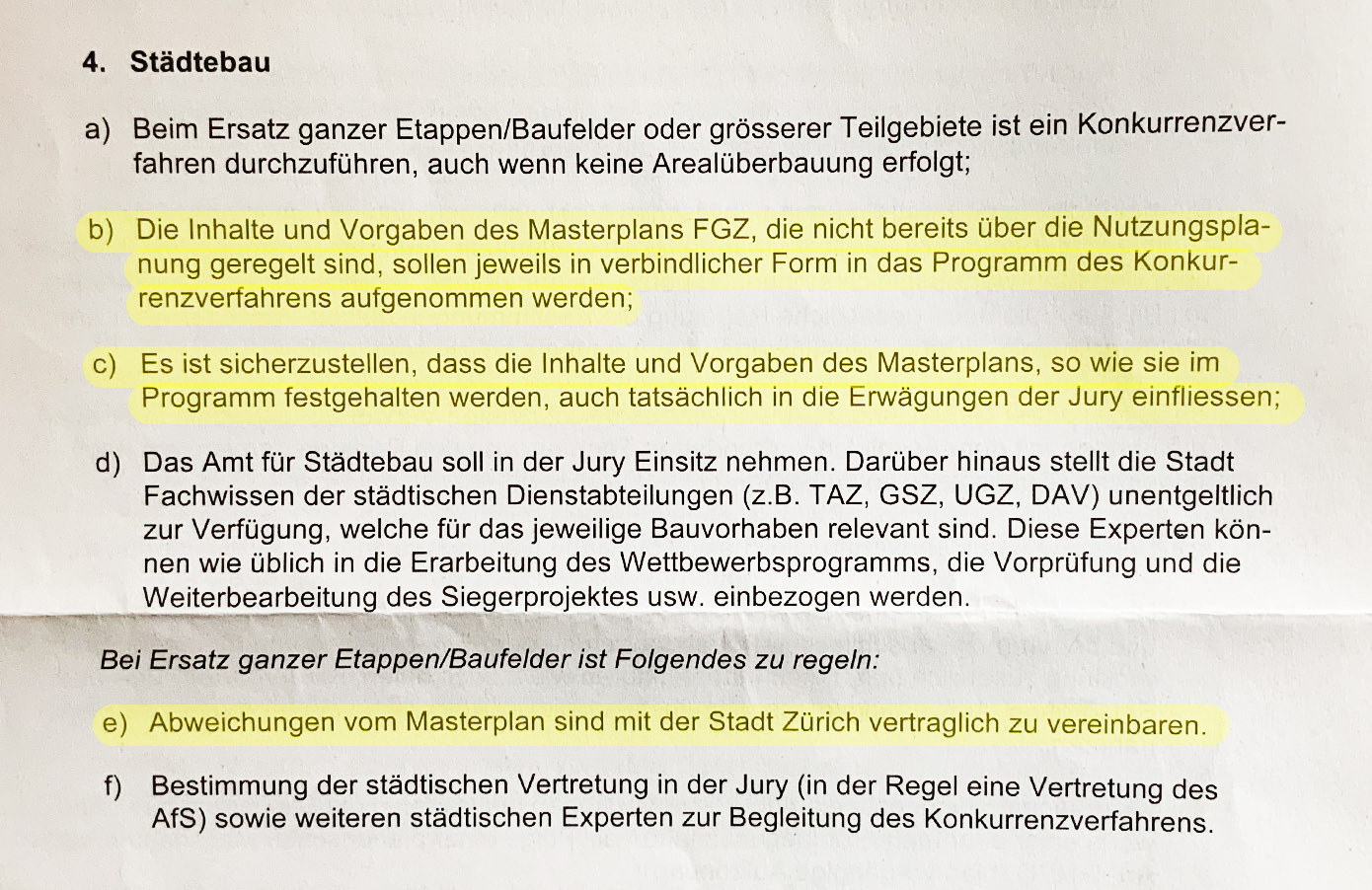 Auszug aus dem Rahmenvertrag (bereinigte Fassung vom 3. Mai 2019), Seite 4.