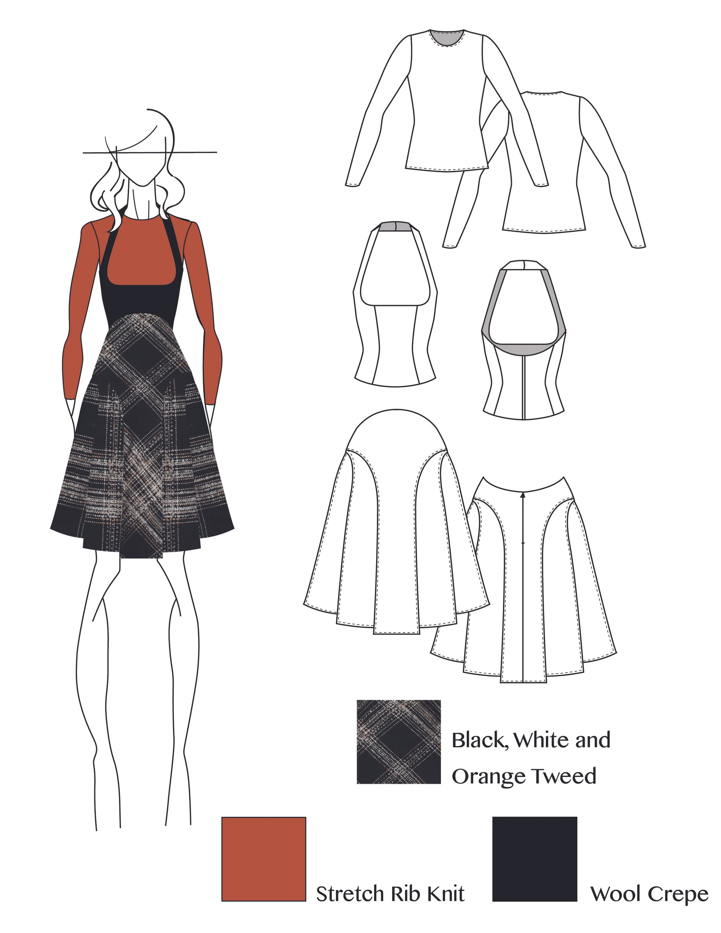 Look 1 and Technical Drawing