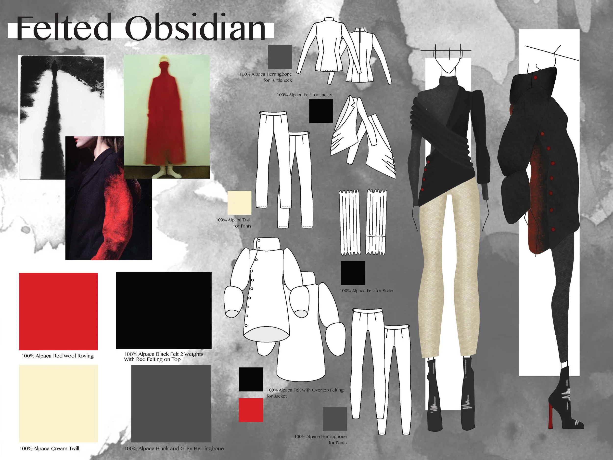 Felted Obsidian Board