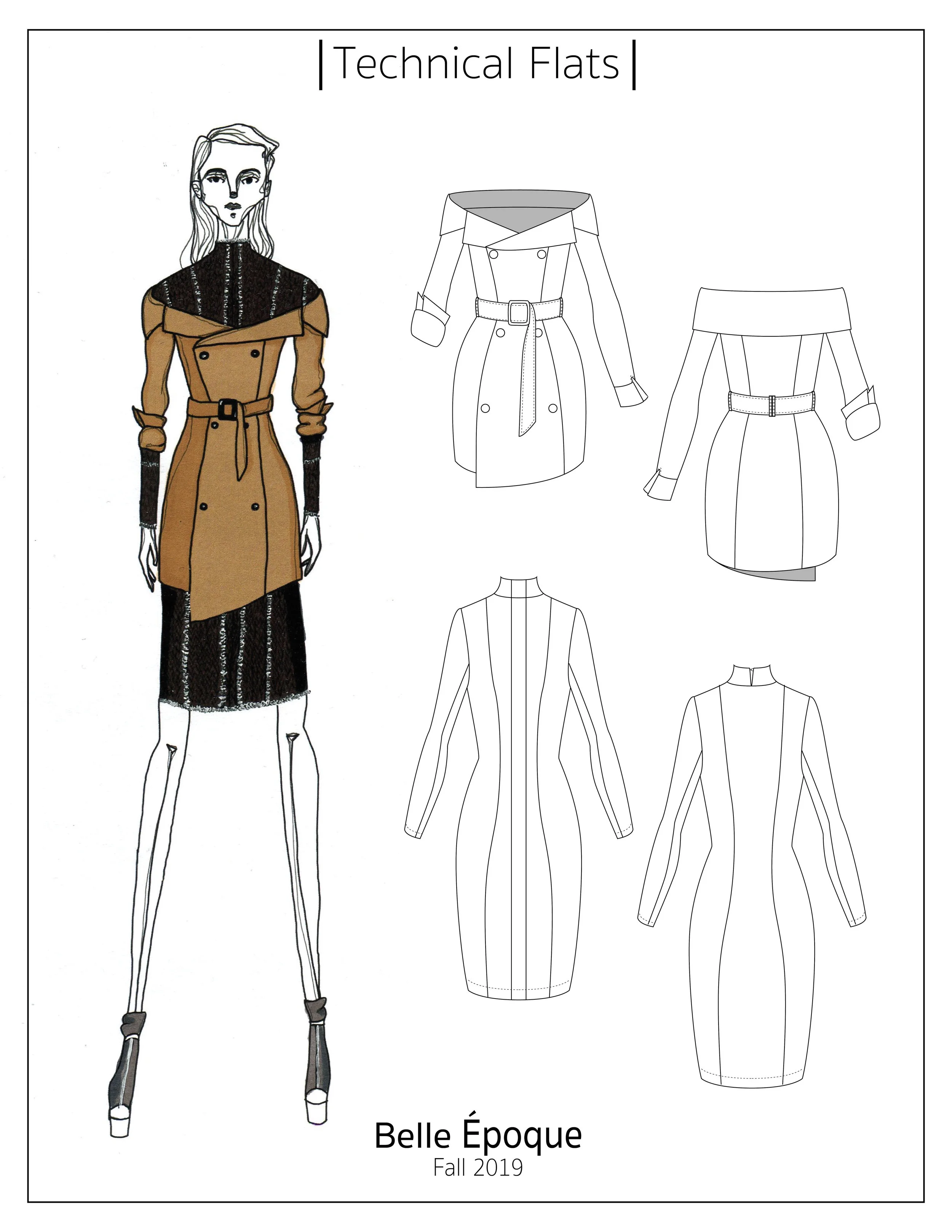 Look 6 Flats and Illustration