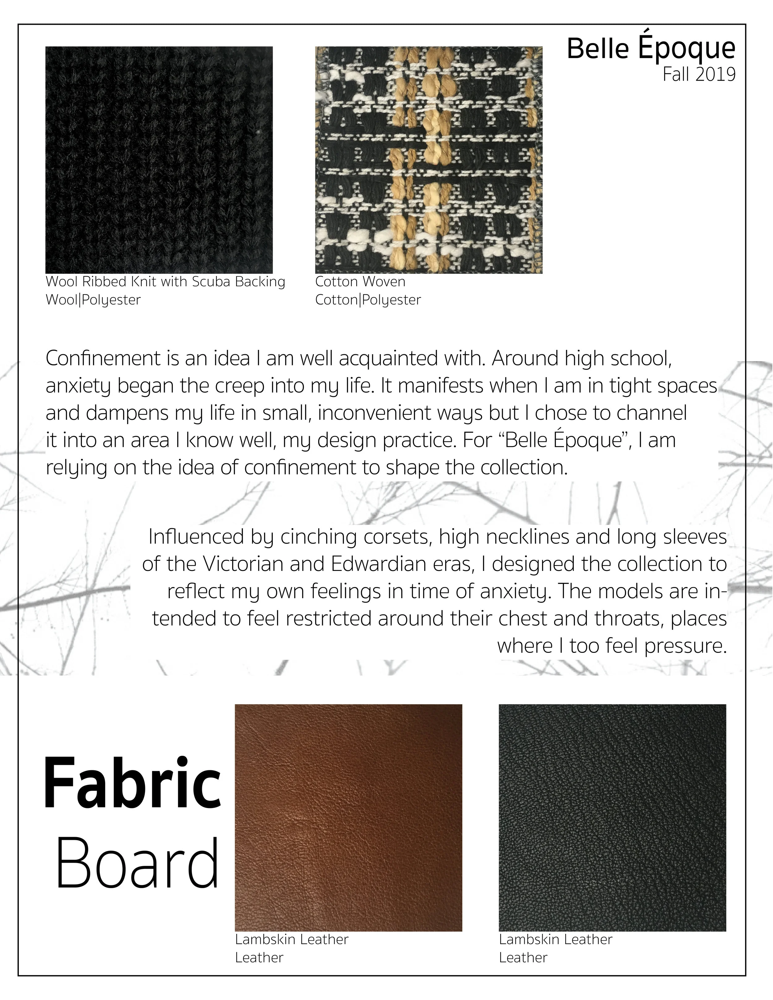 Fabric Board and Designer Statement