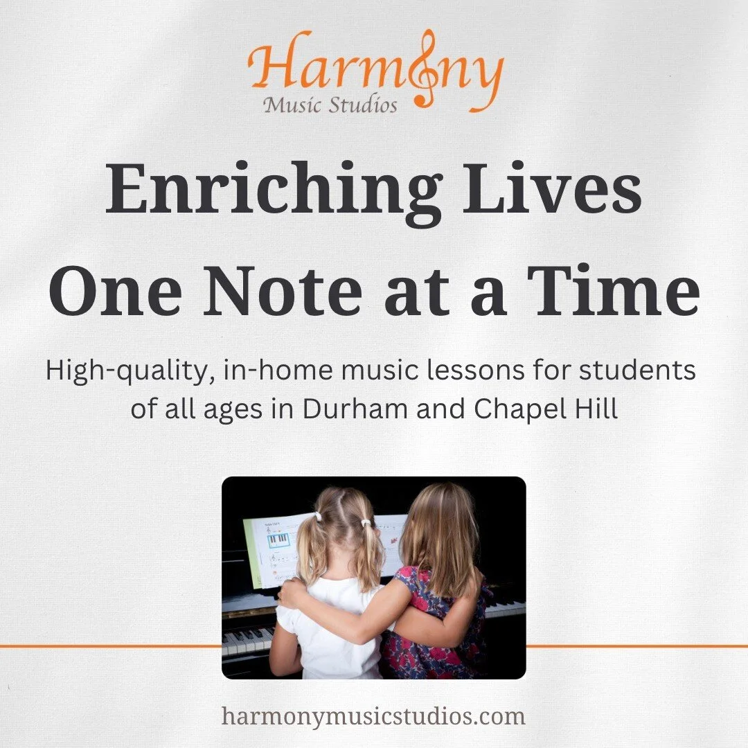 Harmony Music Studios is committed to providing high-quality, in-home music lessons to students of all ages! Harmony offers semester-based scheduling with optional summer lessons, semester recitals focusing on community outreach in the fall and perfo