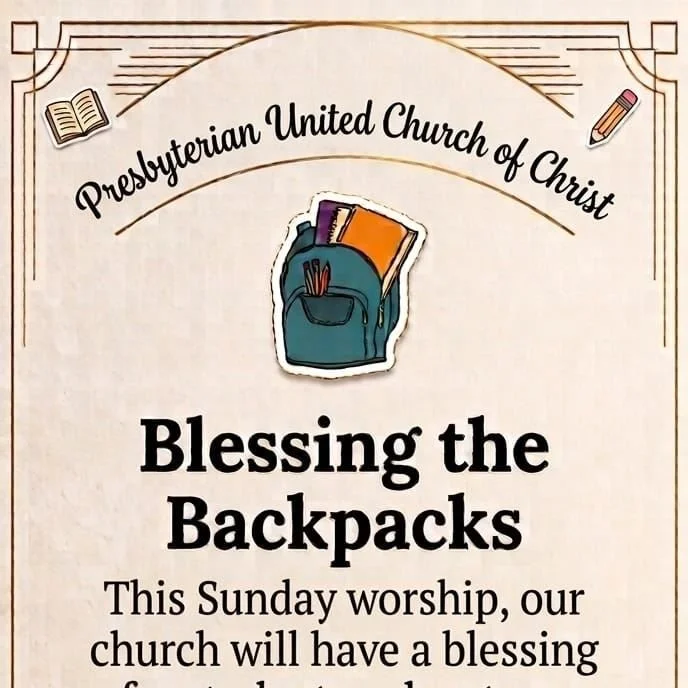 ✨ This coming Sunday ✨
WELCOME BACK SUNDAY!

As part of our celebration, we invite 
students
educators, and
administrators
to bring their Backpacks 🎒 
(and briefcases 💼, and work bags 🛍)
to receive a blessing for the school year ahead 🙏

See you 