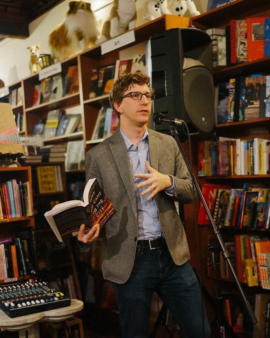 “Reading from Why We Came to the City.” - WGBH Boston TV “Capturing a New York Generation.” Electric Literature - Meredith Turits “Kristopher Jansma.” Kirkus Review - Chelsea Langford “Proustian Interview with Kristopher Jansma” 52 Books or Bust -Tanya Boughtflower “Kristopher Jansma Hits His Stride” Chronogram - Nina Shengold “Kristopher Jansma: Behind Blue Eyes” Bookish - Kevin Zych “College Days with Kristopher Jansma” Airship Daily. - Freddie Moore “New York Writers Coalition Podcast, Episode 6” NYWC - Celeste Kaufman “Short Bursts Add Up” Zola Books “Kristopher Jansma” Full-Stop - Meredith Turits “Kristopher Jansma’s Novel Approach” Interview Magazine - Erika Anderson The Handsell with Ron Hogan “’The Unchangeable Spots of Leopards’ by Kristopher Jansma” CBS News . -Jeff Glor “Debut Author Snapshot” Goodreads