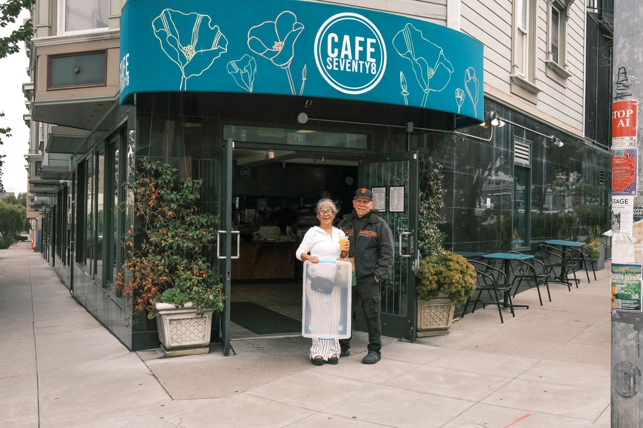 Here are a few shots from yesterday's art install at @cafeseventy8sf, a queer family-owned gem in the Mission!

This cozy corner cafe&mdash;once an auto body shop and gas station&mdash;is now home to local art, thanks to @6thon7th. A big shoutout to 