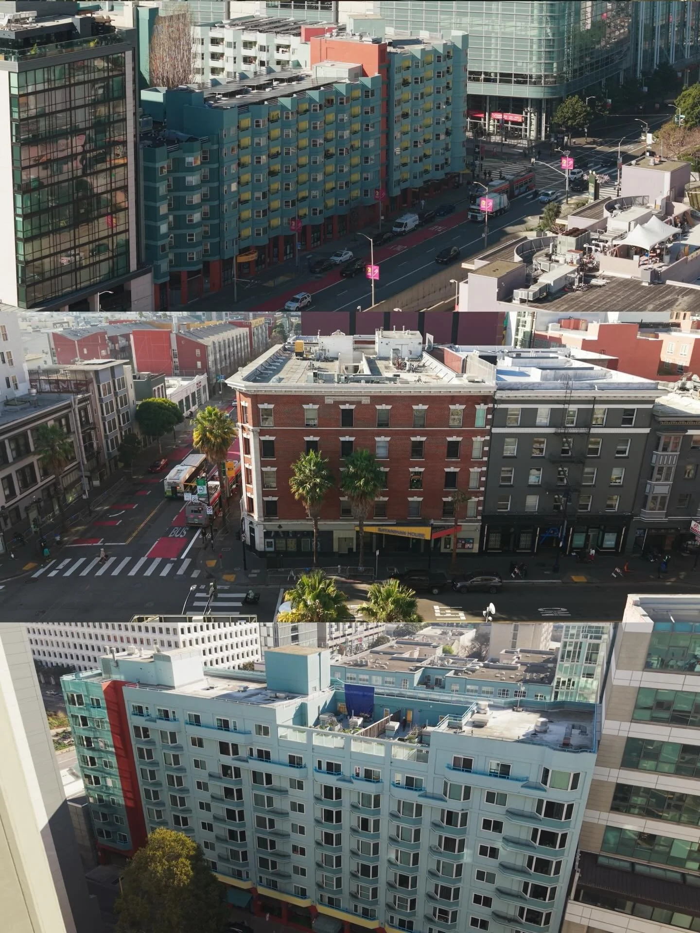 Woolf House | Bayanihan House | Ceatrice Polite Apartments

An aerial view of three of our eight affordable housing residences located throughout SF&rsquo;s SOMA neighborhood.

#TODCOGroup