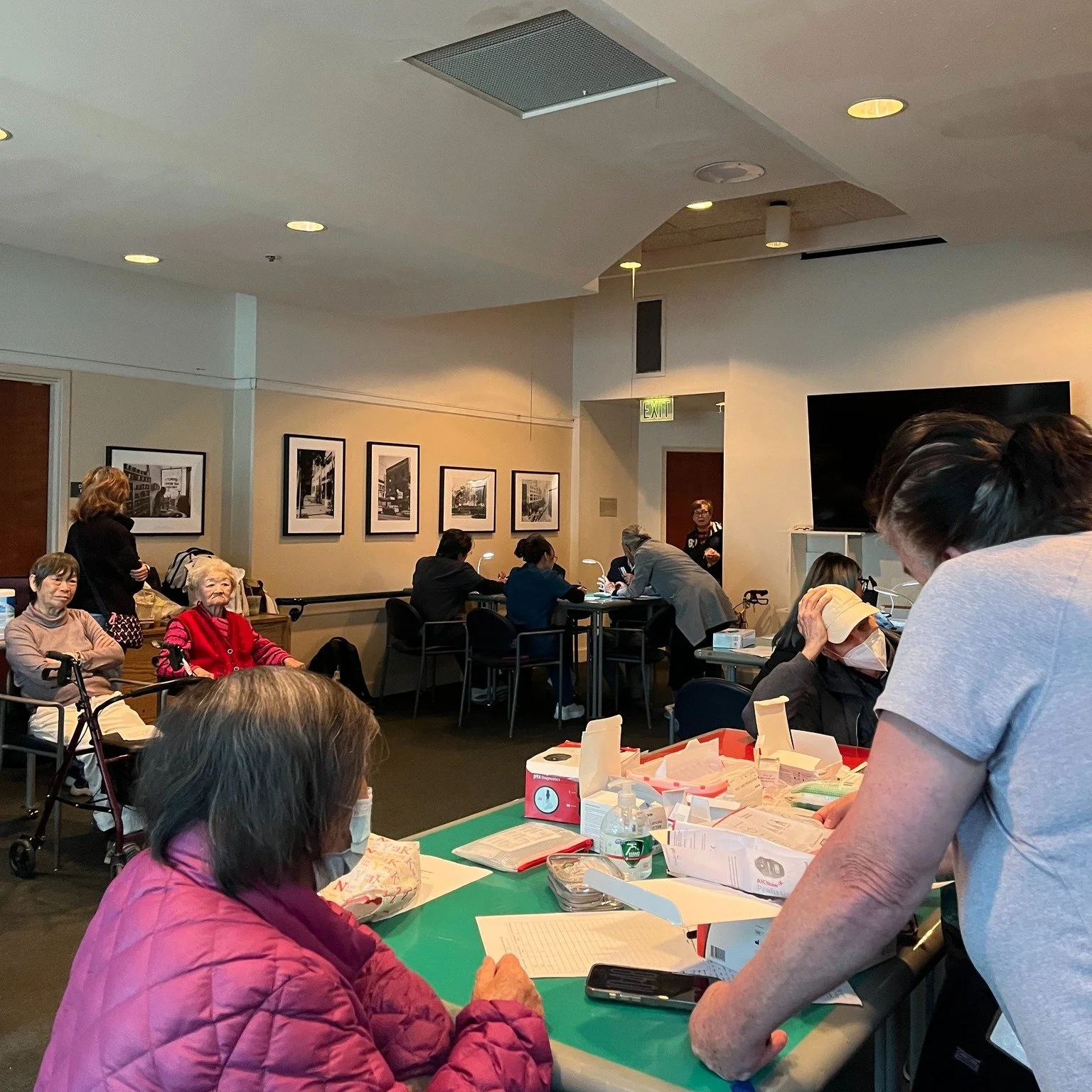Community in action at Mendelsohn House.

Last Thursday morning, SFSU Nursing students and TODCO RSAP staff teamed up to host a health screening for our residents&mdash;providing vital care, translation, and coordination for our community.

In the af