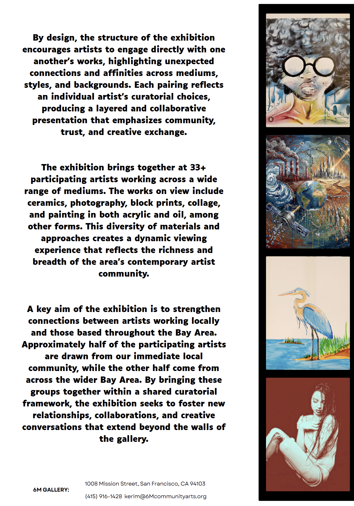 6M Community Arts New Exhibition 'Chain Reaction' Press Kit.