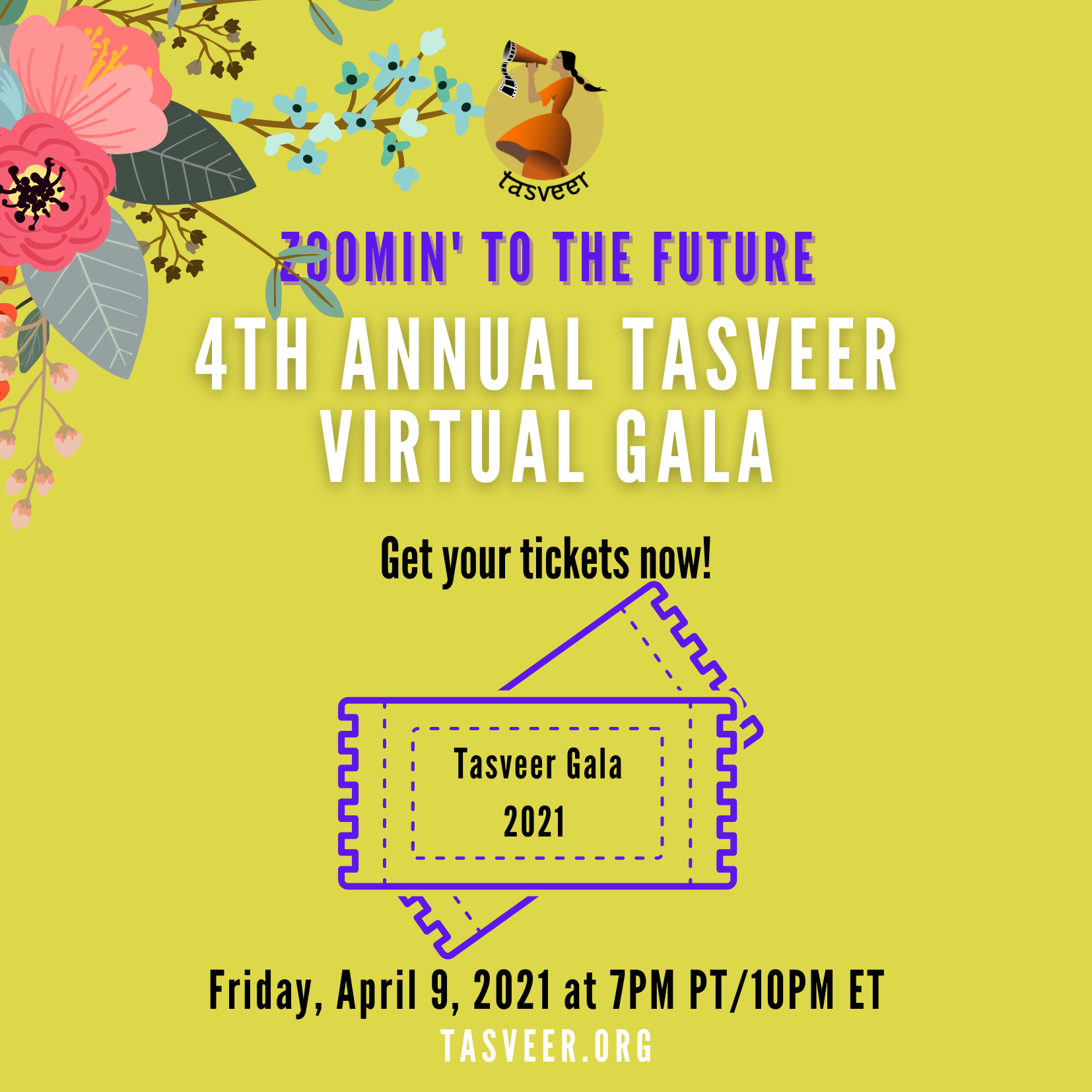 4th Tasveer Virtual Gala: Zoomin’ to the Future