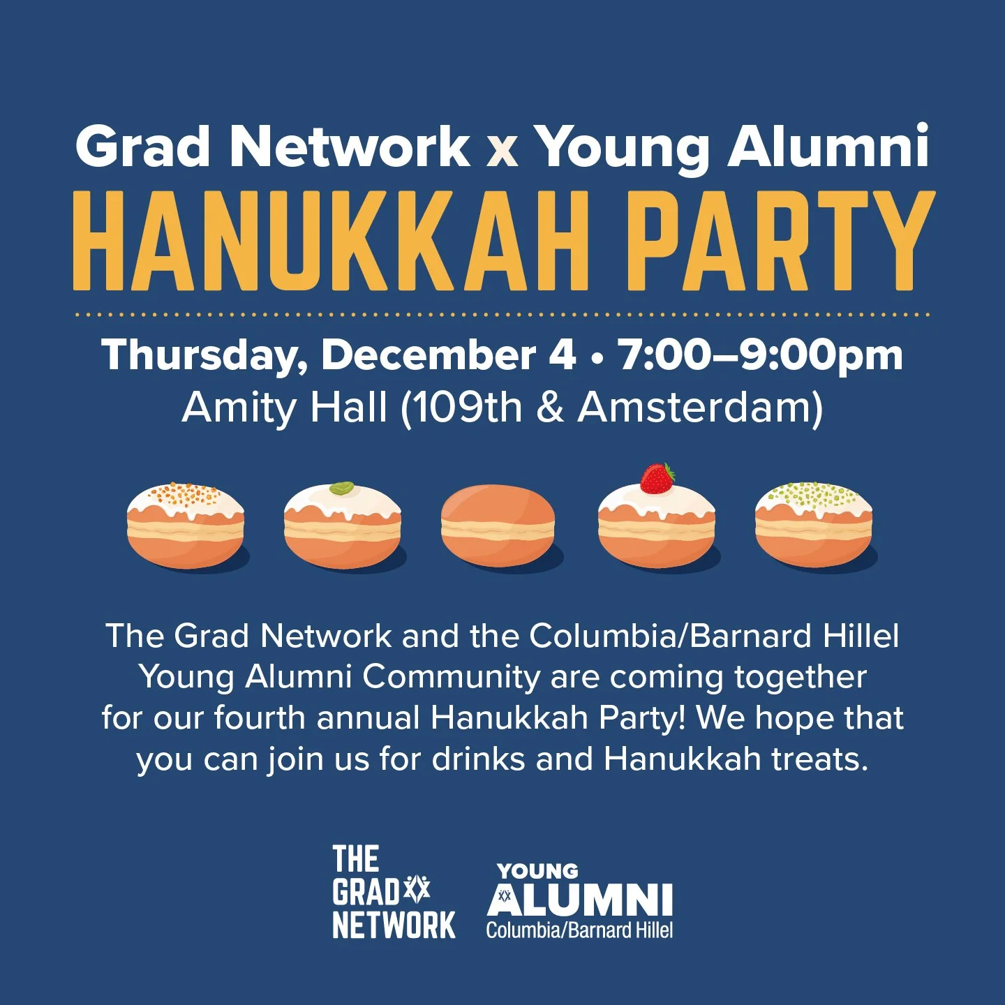 The Grad Network x Young Alumni Hanukkah Party