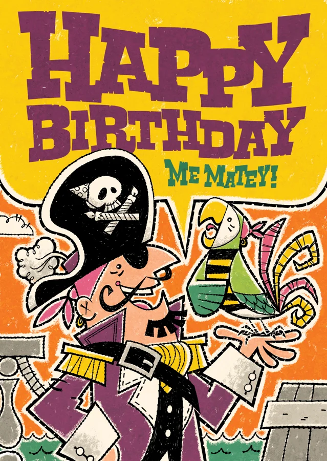 "Pirate" Birthday Greeting Card