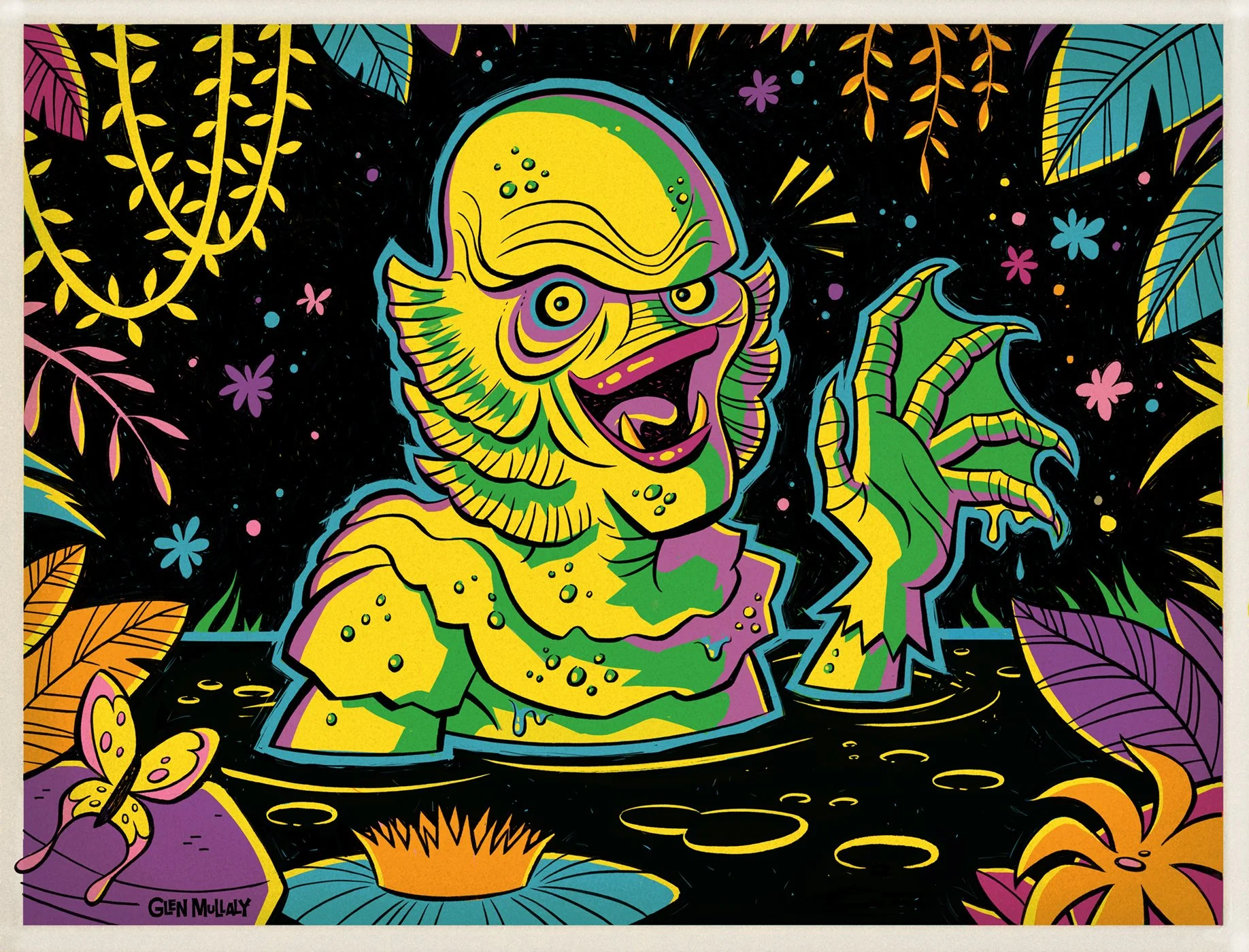 "Greetings From the Florida Panhandle!" black light poster