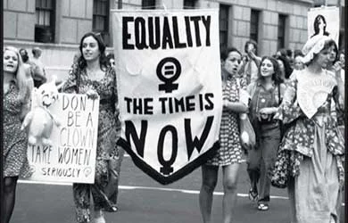 A women’s-liberation parade on Fifth Avenue, New York, August 1971. Image via The New Yorker .