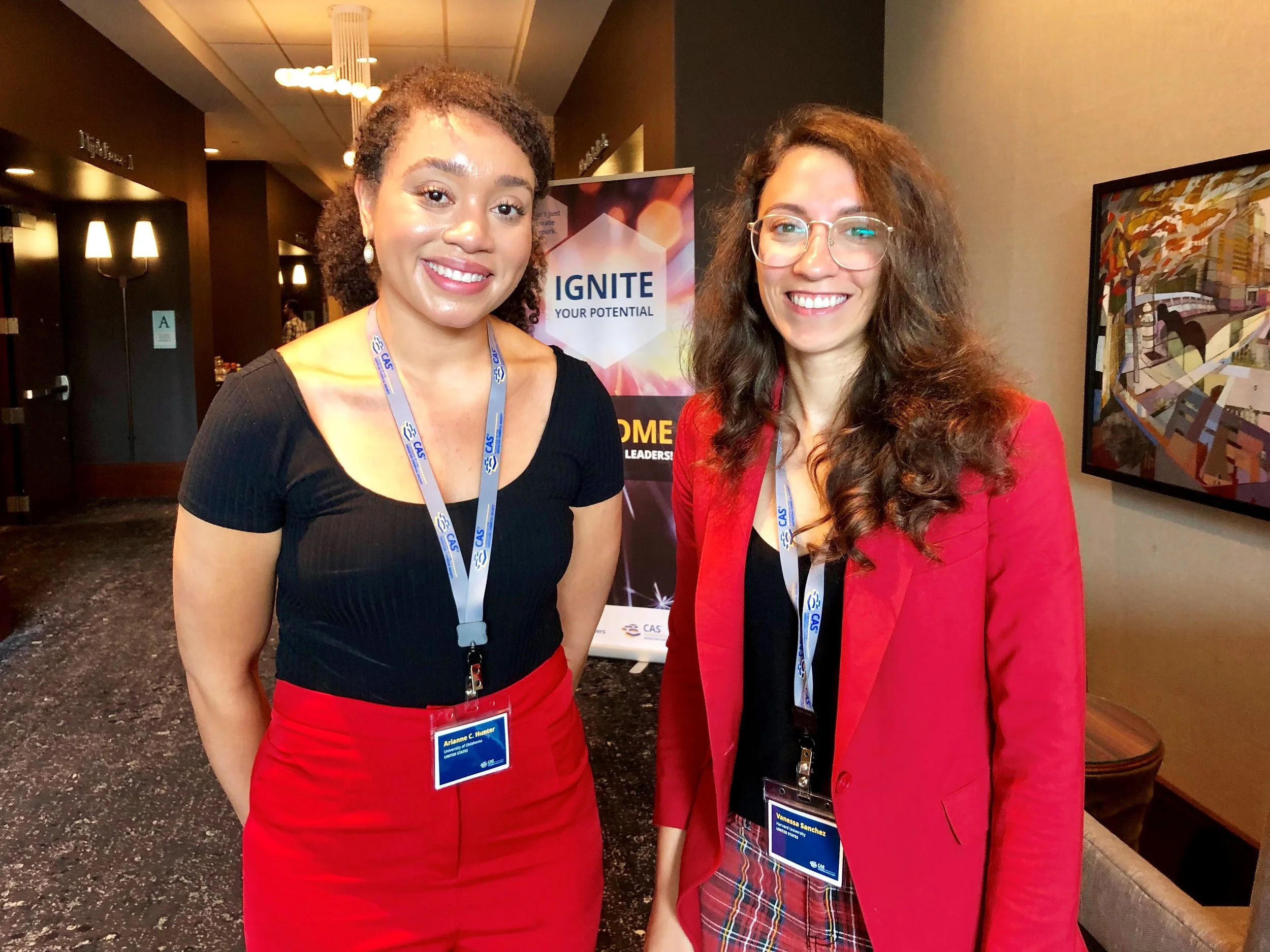 Arianne Hunter (left) and Vanessa Sanchez are leaders in STEM giving back and moving forward.