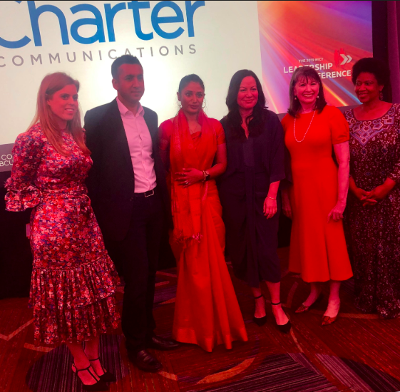 WICT Pearls of Wisdom panel L-R: HRH Princess Beatrice of York, Sameer Deen, Wasfia Nazreen, Shannon Lee, Gloria Feldt, Phumzile Mlambo Ngcuka.