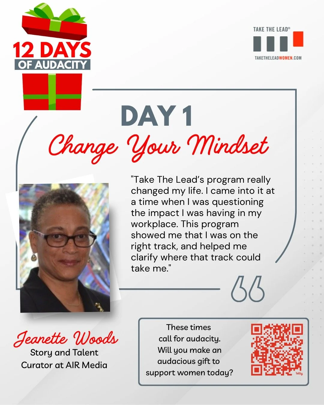 Welcome to The 12 Days of Audacity&mdash;a season of highlighting the bold actions women take to advance their lives and careers. Despite claims that women are &ldquo;losing ambition,&rdquo; our community shows the opposite. Women aren&rsquo;t less a