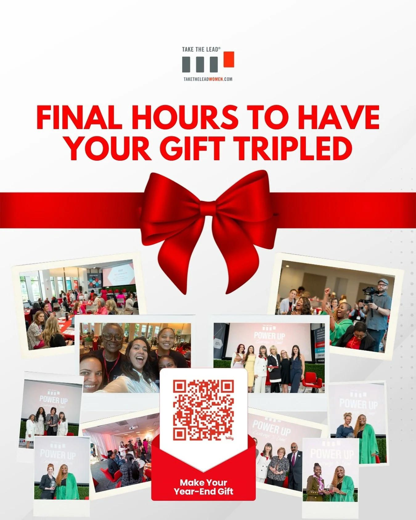 Final hours to triple your impact for women leaders!

Before midnight tonight, every gift to Take The Lead is being tripled, funding leadership scholarships for women entering 2026 with clarity, confidence, and momentum.

If you&rsquo;ve been waiting