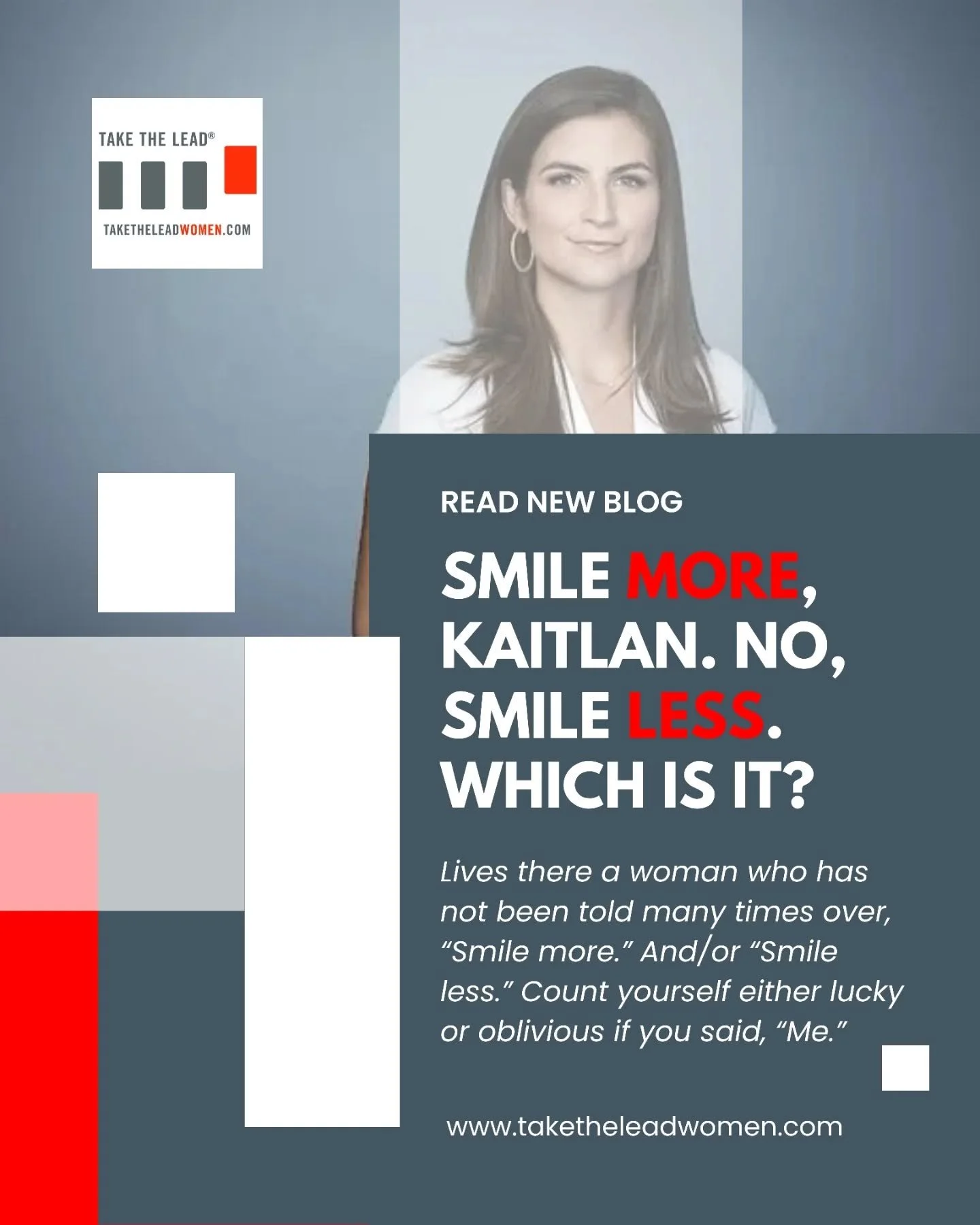 "Smile more." "Don't smile so much." Which is it? 🎭

Kaitlan Collins&rsquo;s experience is one every woman in leadership knows too well. Whether it&rsquo;s being told you&rsquo;re "too aggressive" or "not authorita