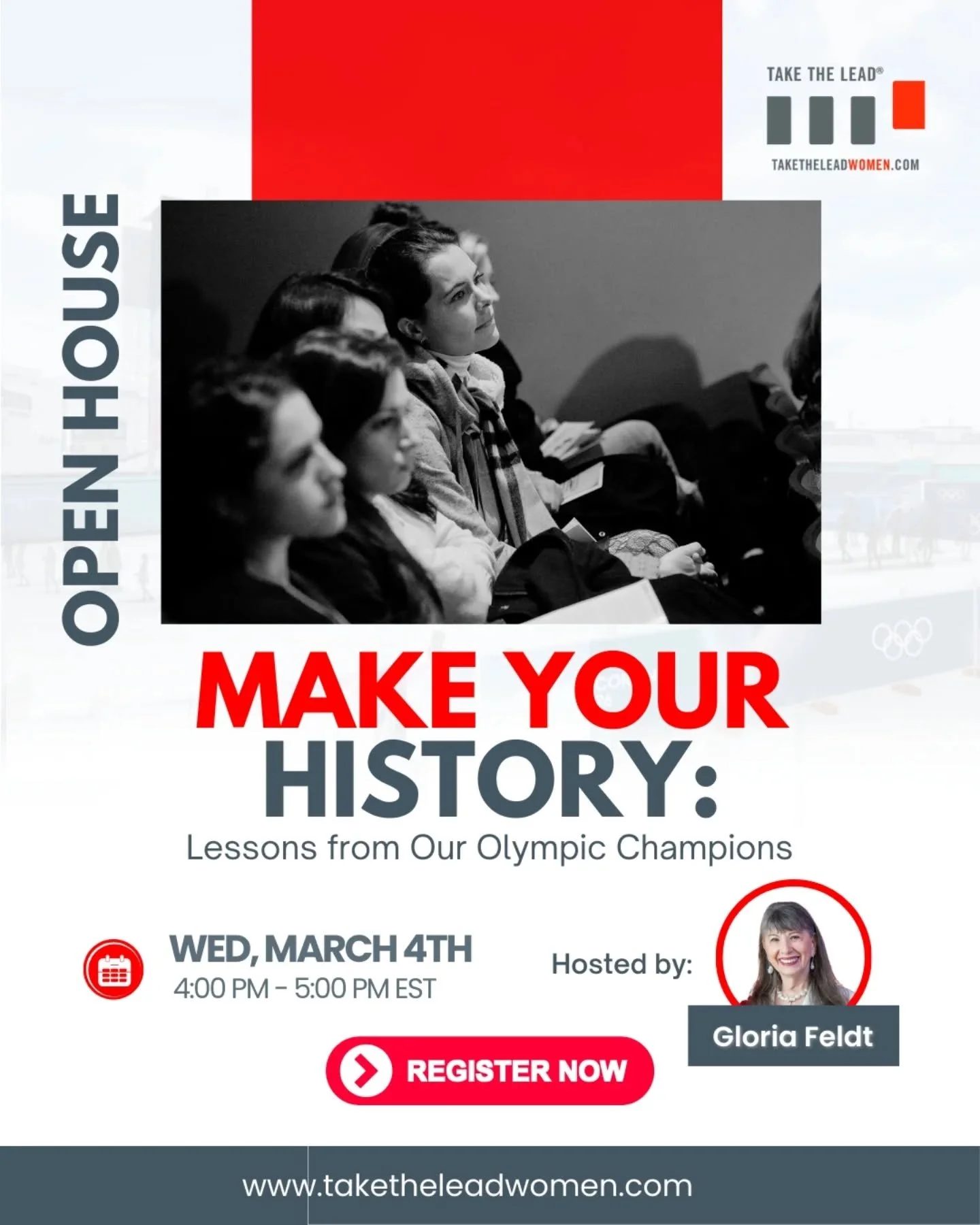 We've all been watching. 🥇

The joy. The grit. The moments that gave you chills.
But what did they know that allowed them to show up that way?

@gloriafeldt is breaking it all down at our next free Open House &mdash; Make Your History: Lessons from 