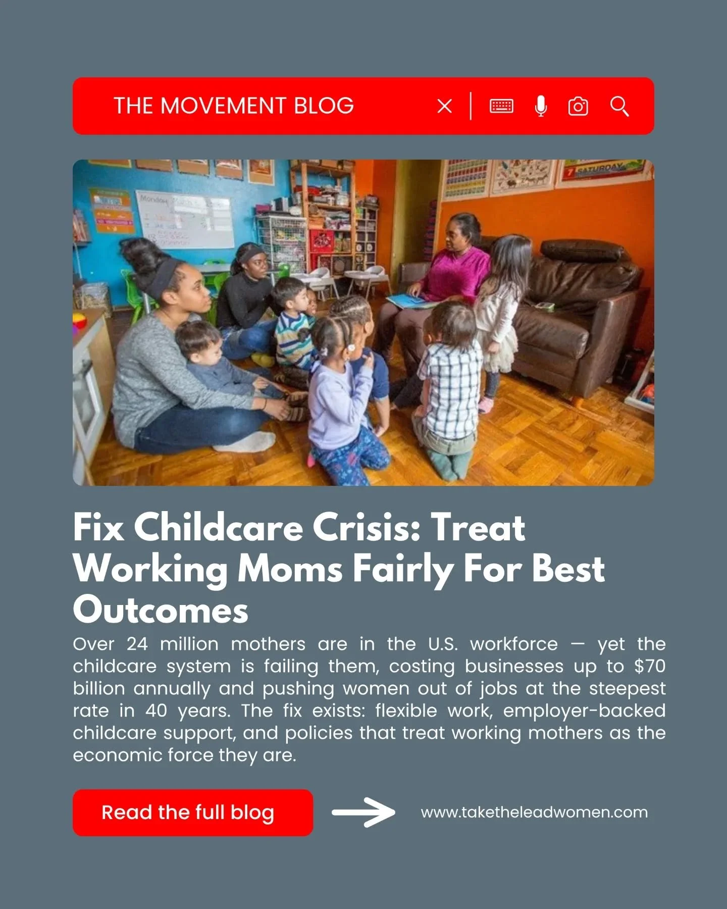 The childcare crisis is costing businesses $70 billion a year and pushing women out of the workforce at the steepest rate in 40 years.&nbsp;

The fix is clear &mdash; flexible work, employer-backed support, and policies that treat working mothers as 