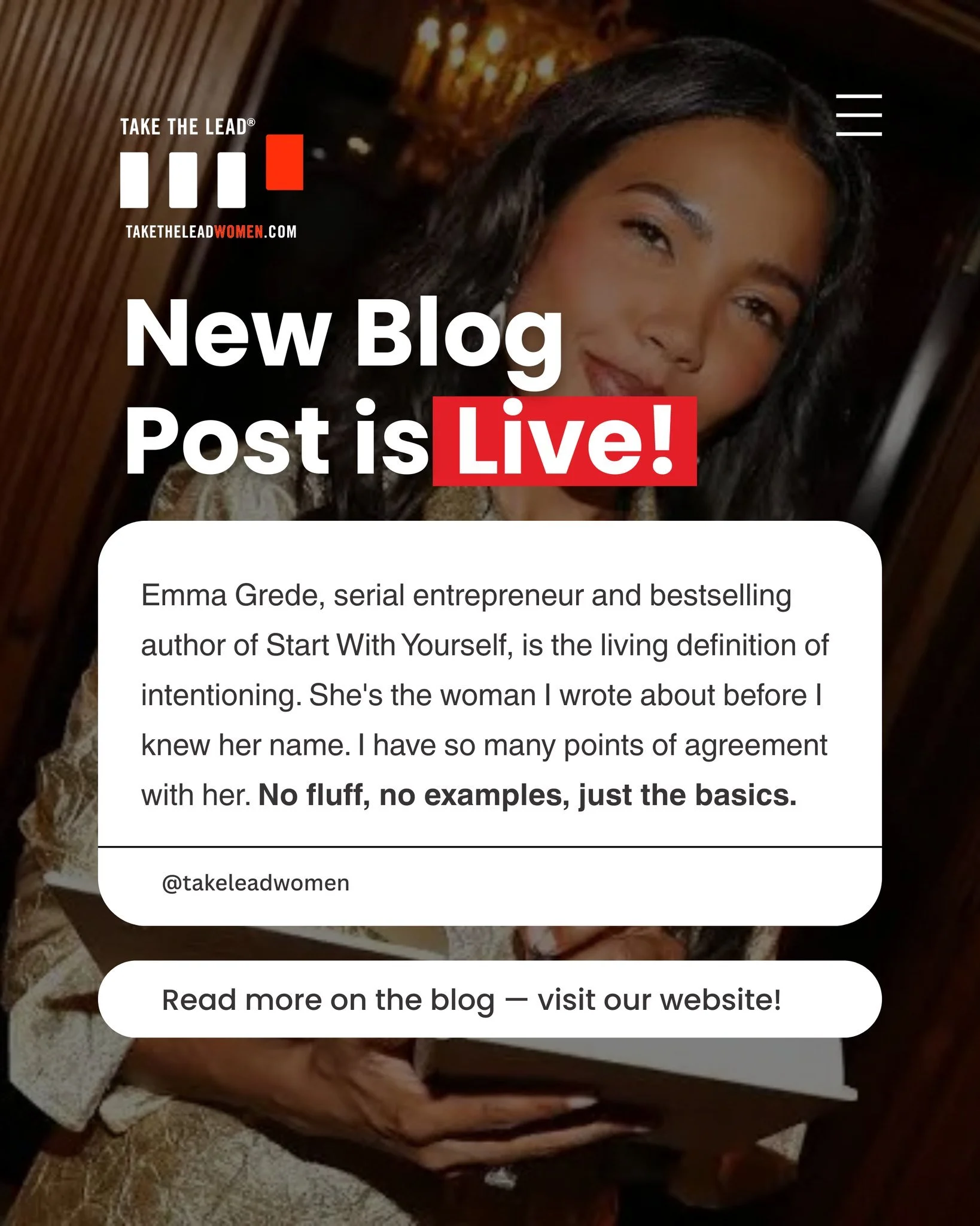 Emma Grede says "I don't think people wake up thinking about me."

That's not arrogance. That's clarity.

Most women spend enormous energy managing other people's perceptions of them at work. Editing themselves. Softening. Waiting to be see
