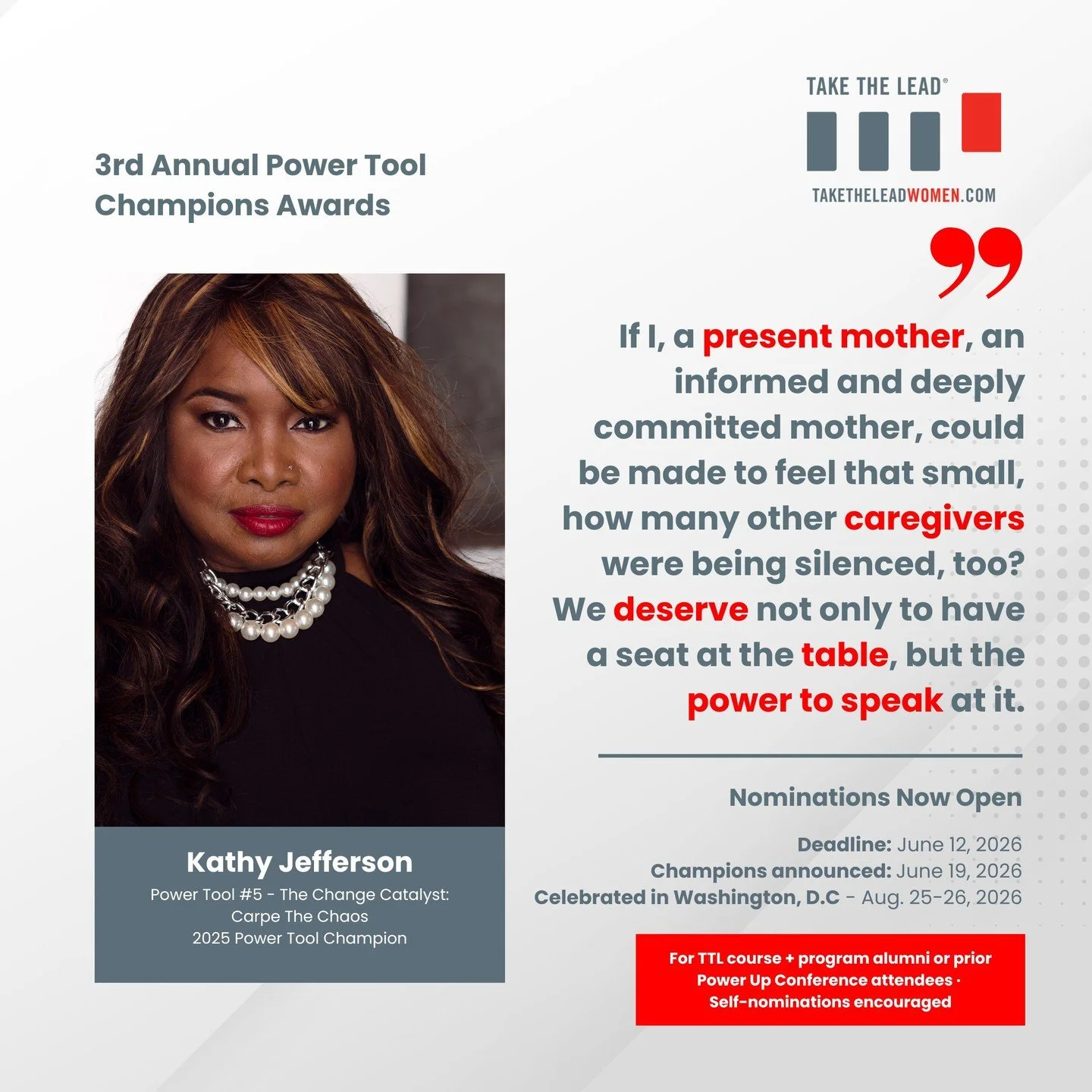 Four women. Four Power Tools. Four proofs that what you learned keeps working.

Kathy Jefferson turned her most painful moment of invisibility into a movement. 

Elizabeth Ness built without waiting for more resources. 

Joy Donnell challenged what n