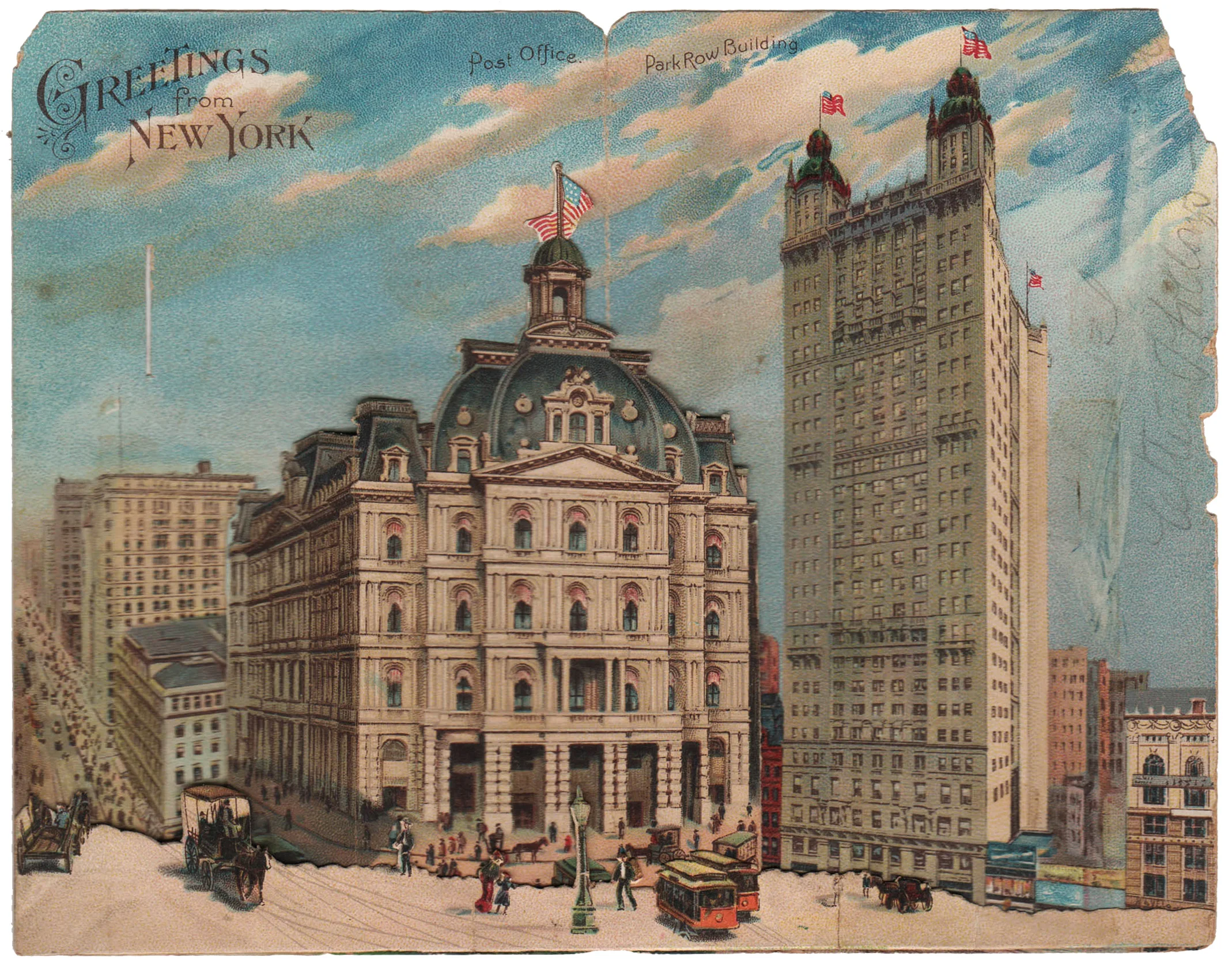 1907 New York City Pop-Up Postcard