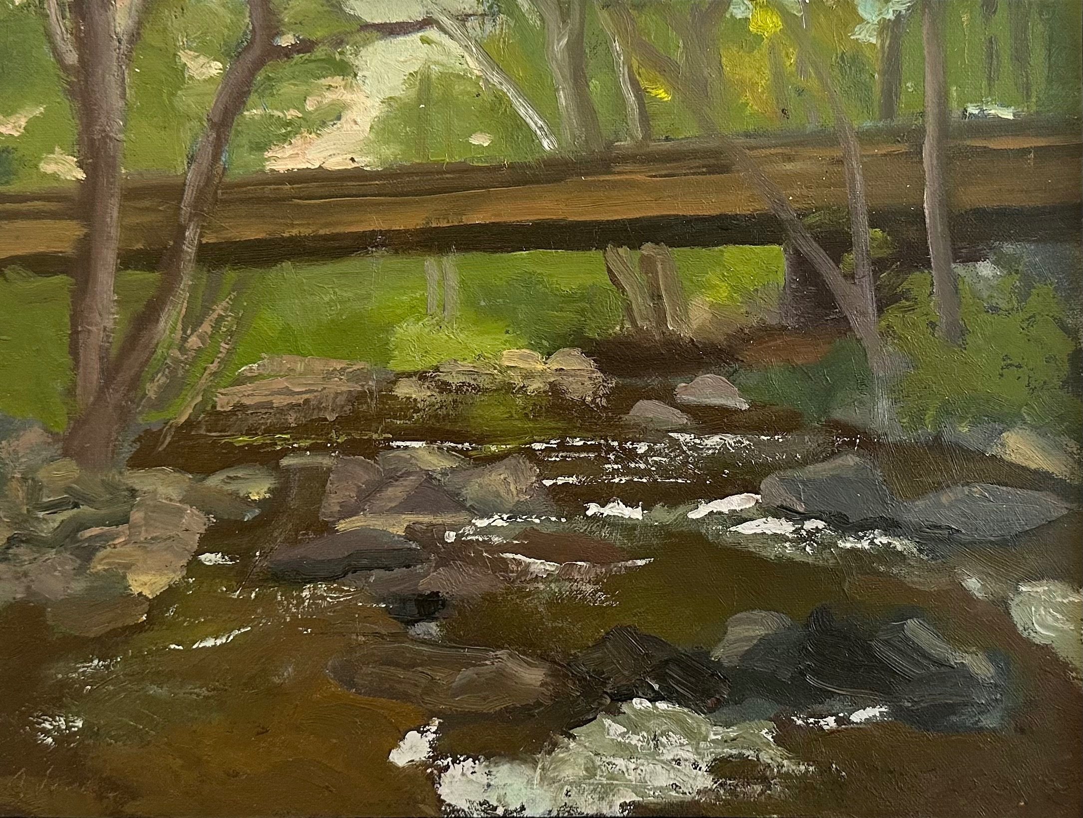  Milkhouse Ford Rock Creek Park  oil on linen  9×12 inches  $375 