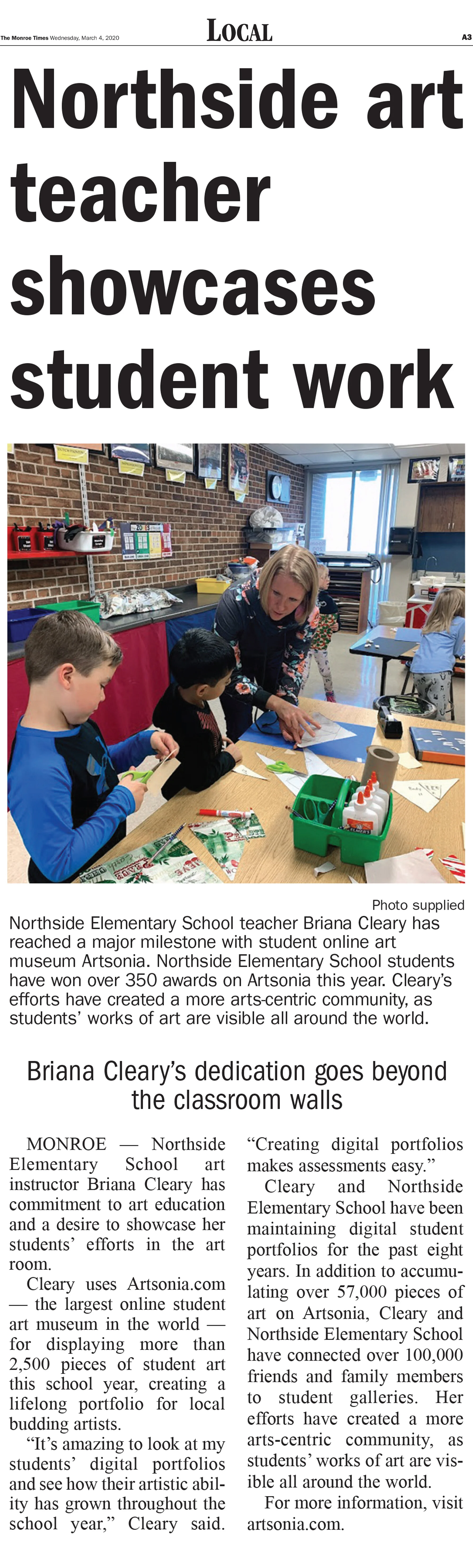 https://themonroetimes.com/community/northside-art-teacher-showcases-student-work/