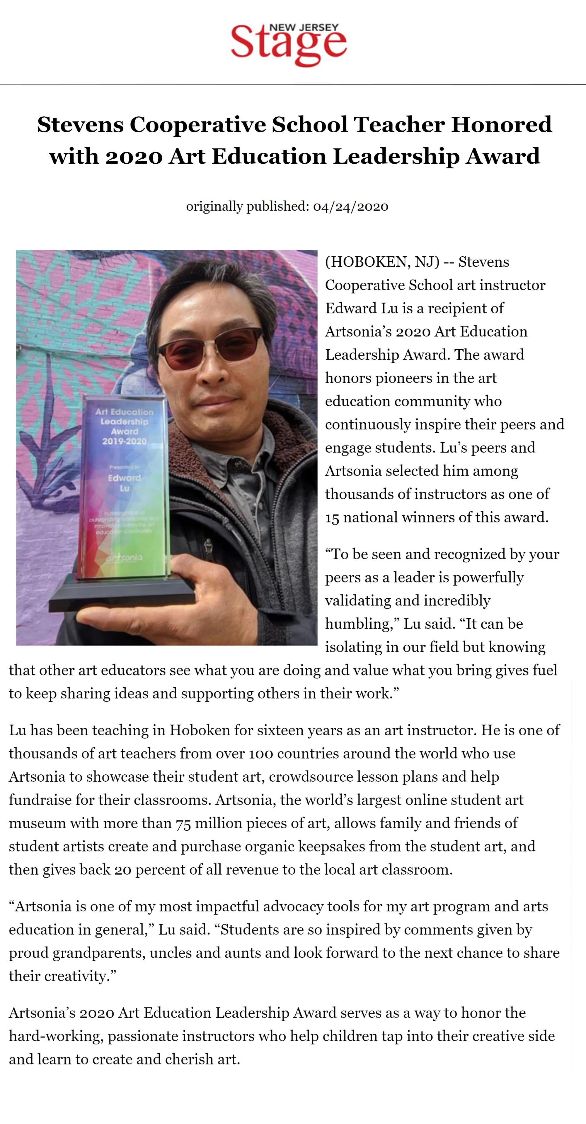 https://www.newjerseystage.com/articles/2020/04/24/stevens-cooperative-school-teacher-honored-with-2020-art-education-leadership-award/
