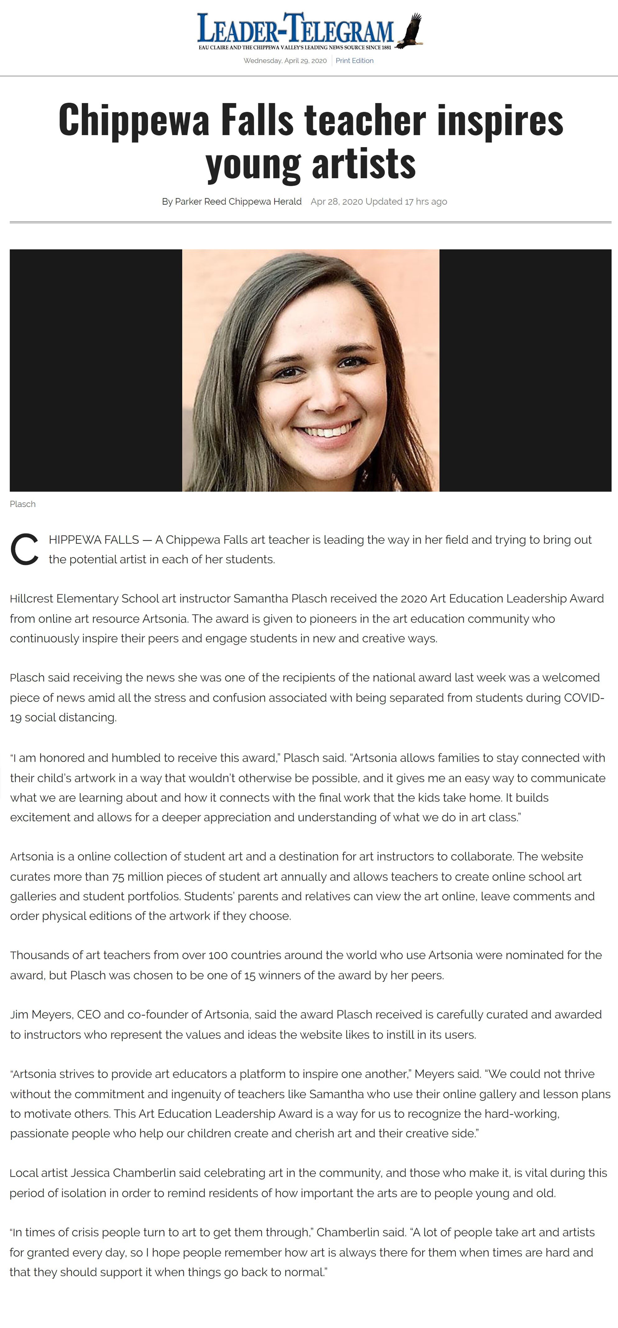 https://www.leadertelegram.com/news/front-page/chippewa-falls-teacher-inspires-young-artists/article_897a0261-2c4a-552a-9d0e-9b7d6a3b622c.html