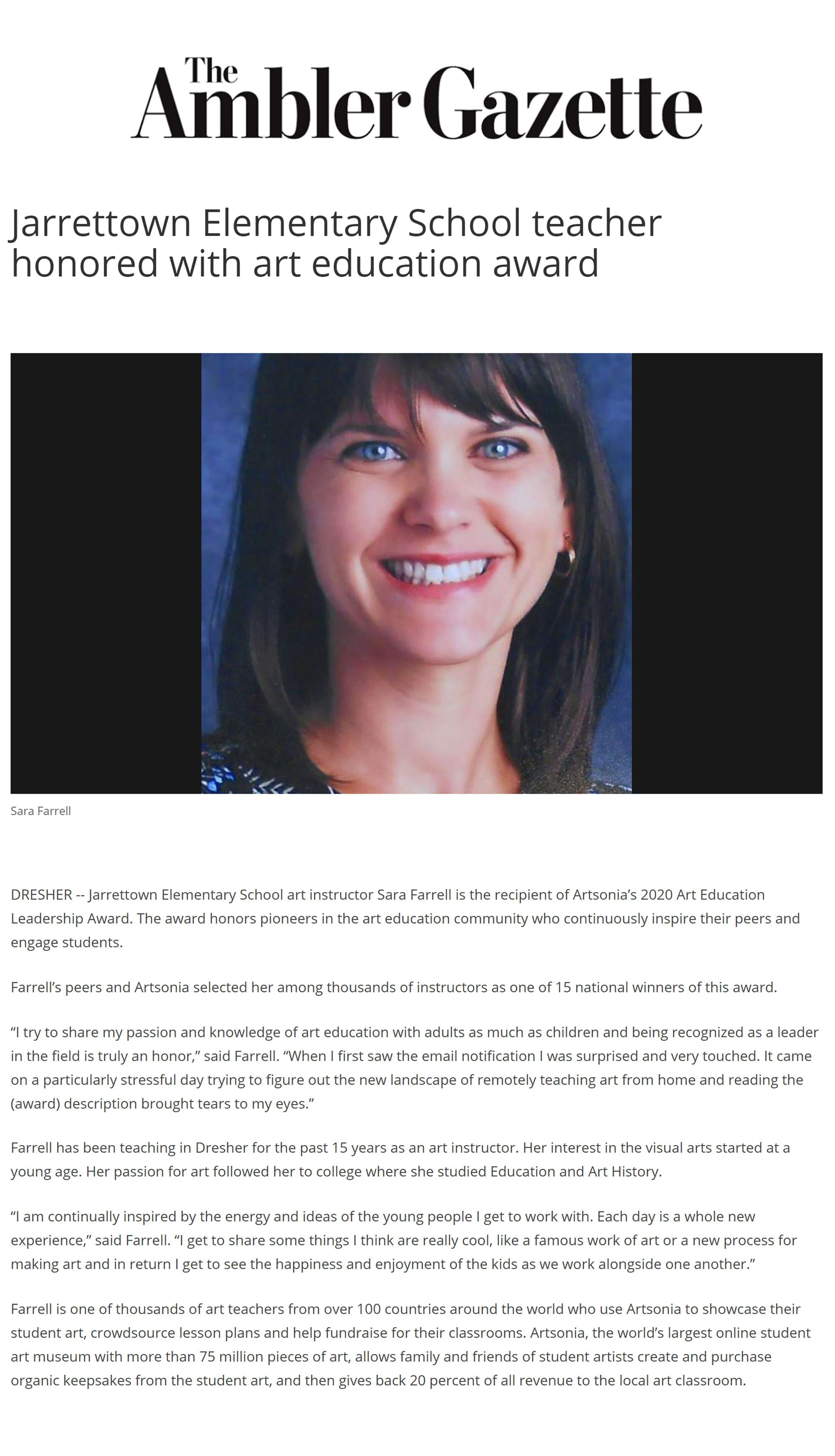 https://www.montgomerynews.com/amblergazette/jarrettown-elementary-school-teacher-honored-with-art-education-award/article_19cc2a5e-8e0d-11ea-ba45-b3681bedbb5c.html