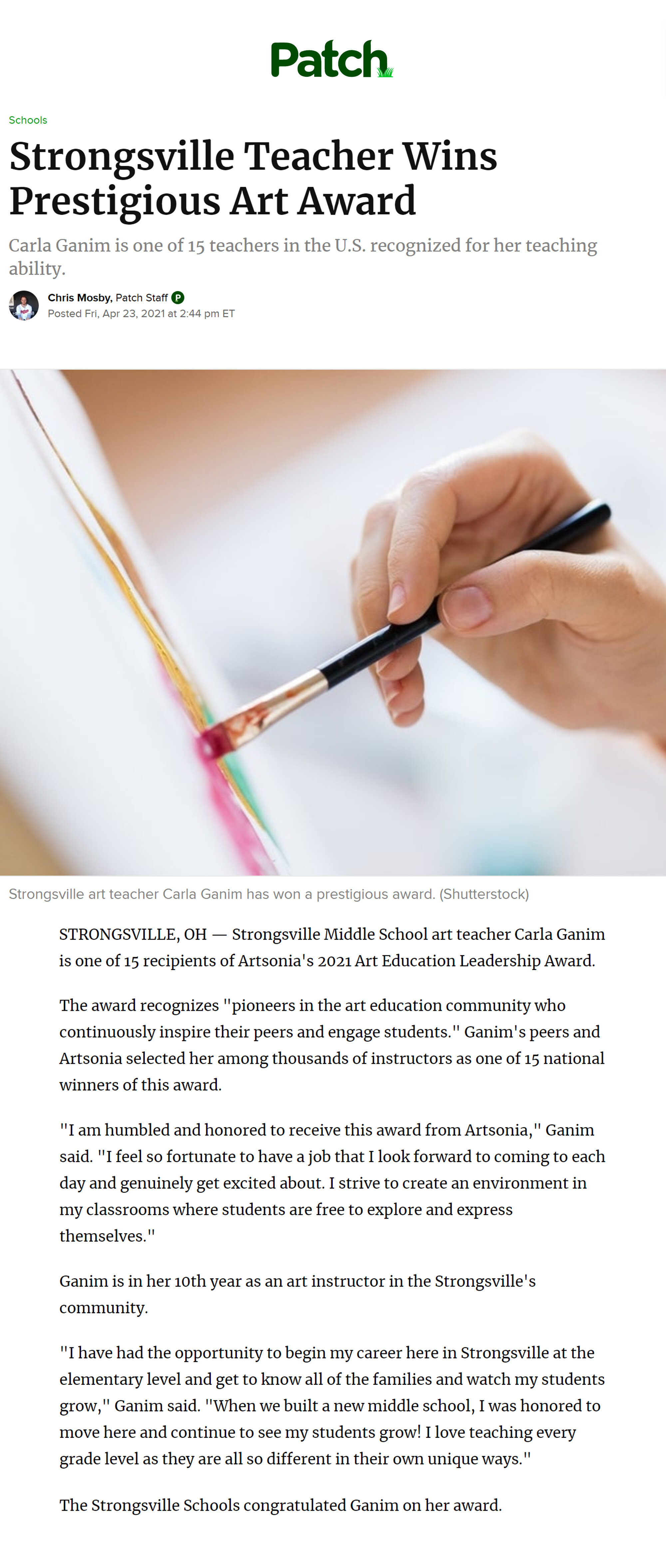 https://patch.com/ohio/strongsville/strongsville-teacher-wins-prestigious-art-award