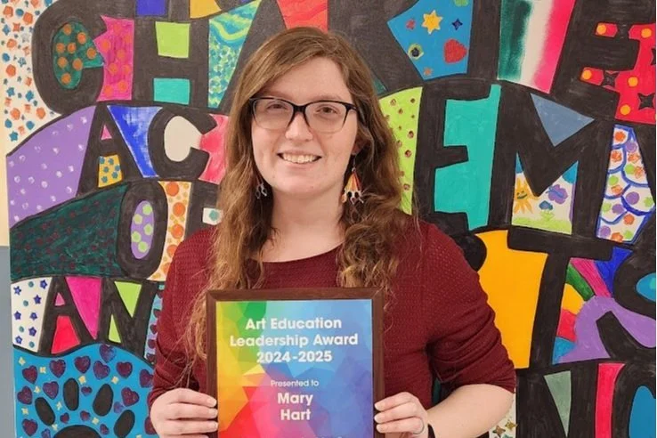 Iredell Charter Academy of Arts and Science teacher presented 2025 Art Education Leadership Award