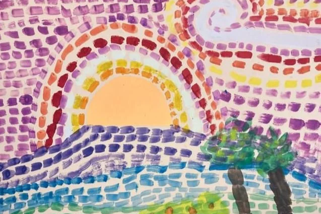 Austin second-grader wins national art contest with sunset painting