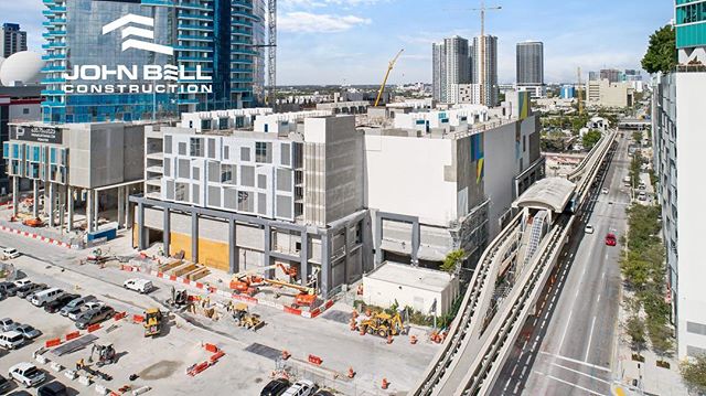 John Bell Construction self performed the masonry work at Miami World Center. This is one of the projects in this development! This project was a 7 story garage. #miamiworldcenter #johnbellconstruction #miami #downtown #coralgables #masonry #masons #