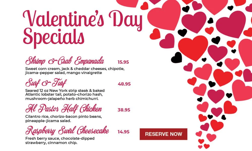 Valentine's Day Menu