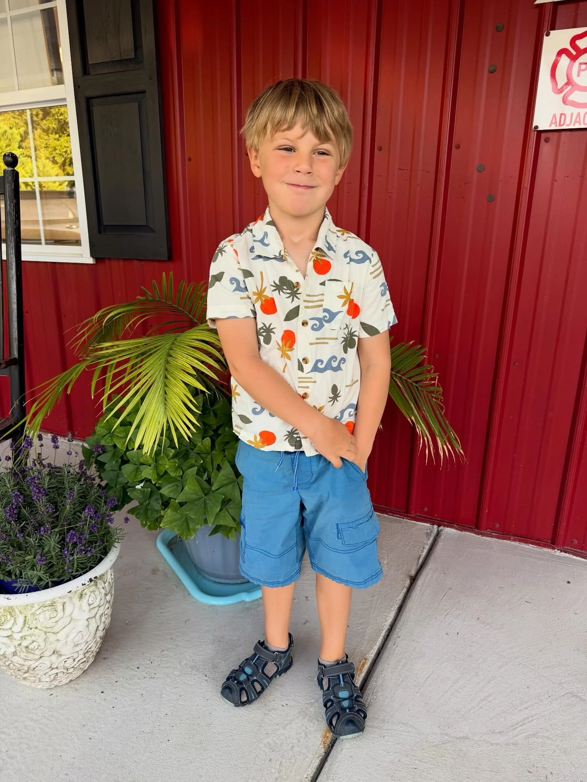 First day of PreK - my little Rhino 💜