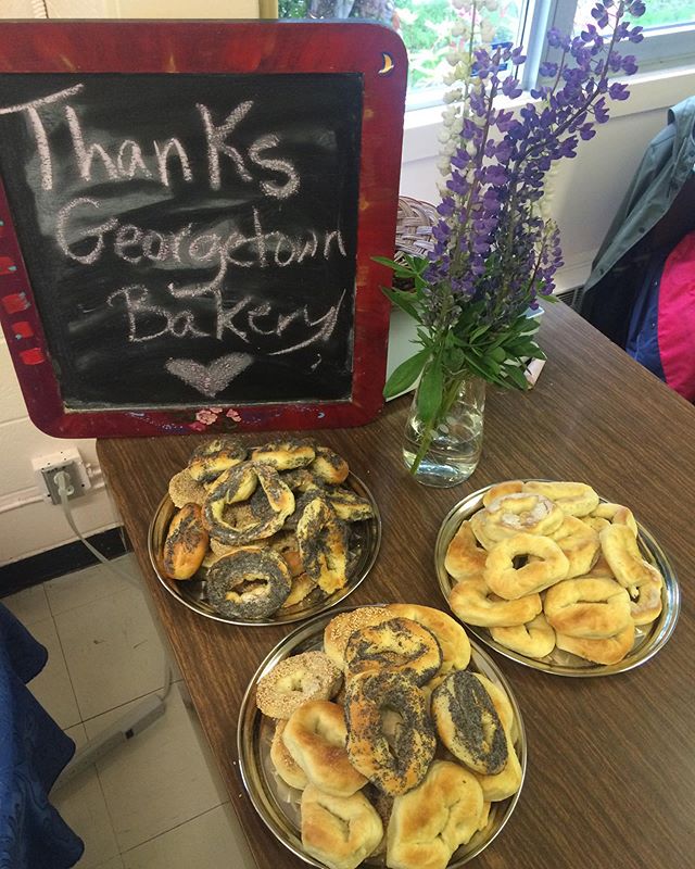 BAGELS!!! Thank you for supporting the future of rock Georgetown Bakery! 🎸⚡️ #grnl2019 #bagels #rock