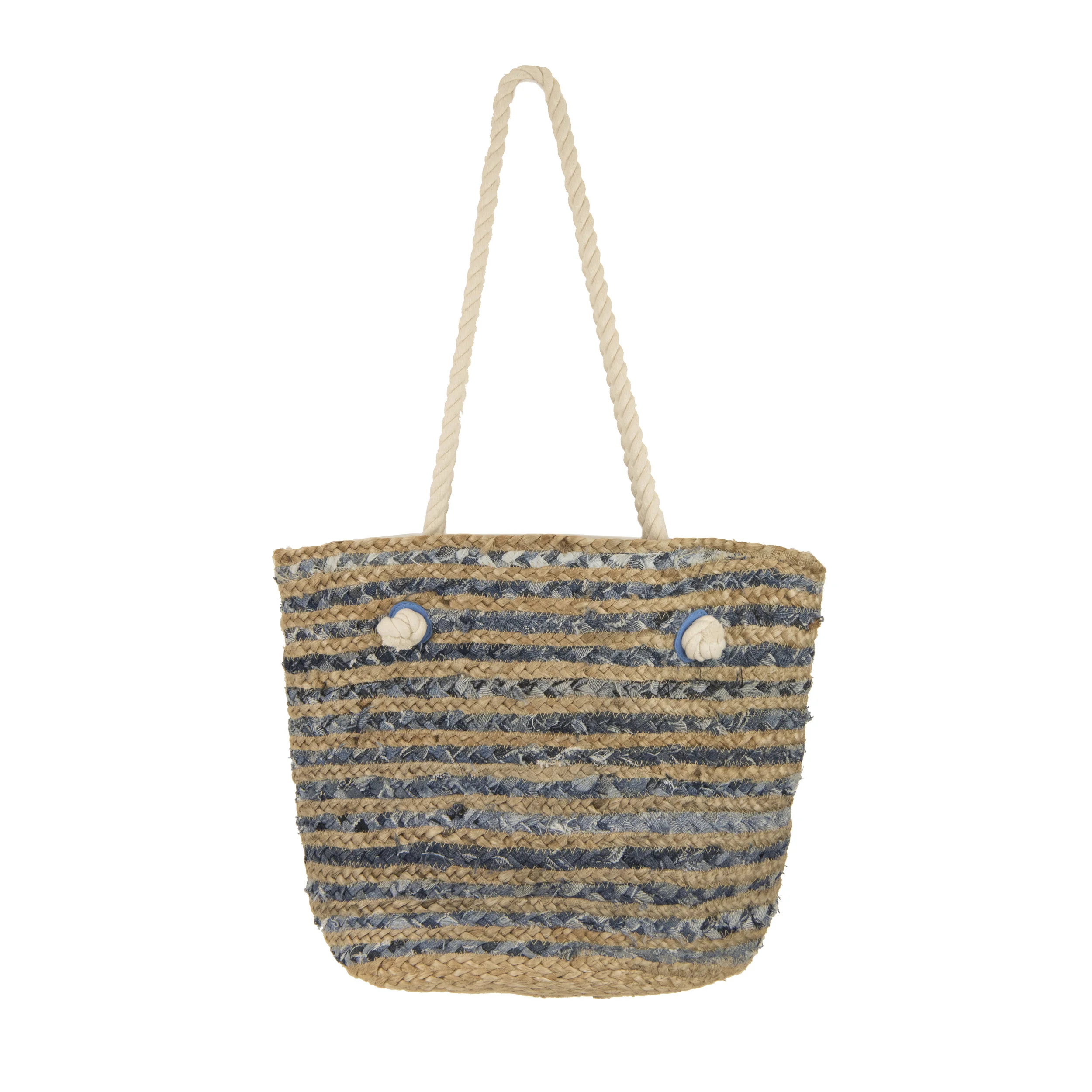 JUTE STRIPED SHOULDER BAG