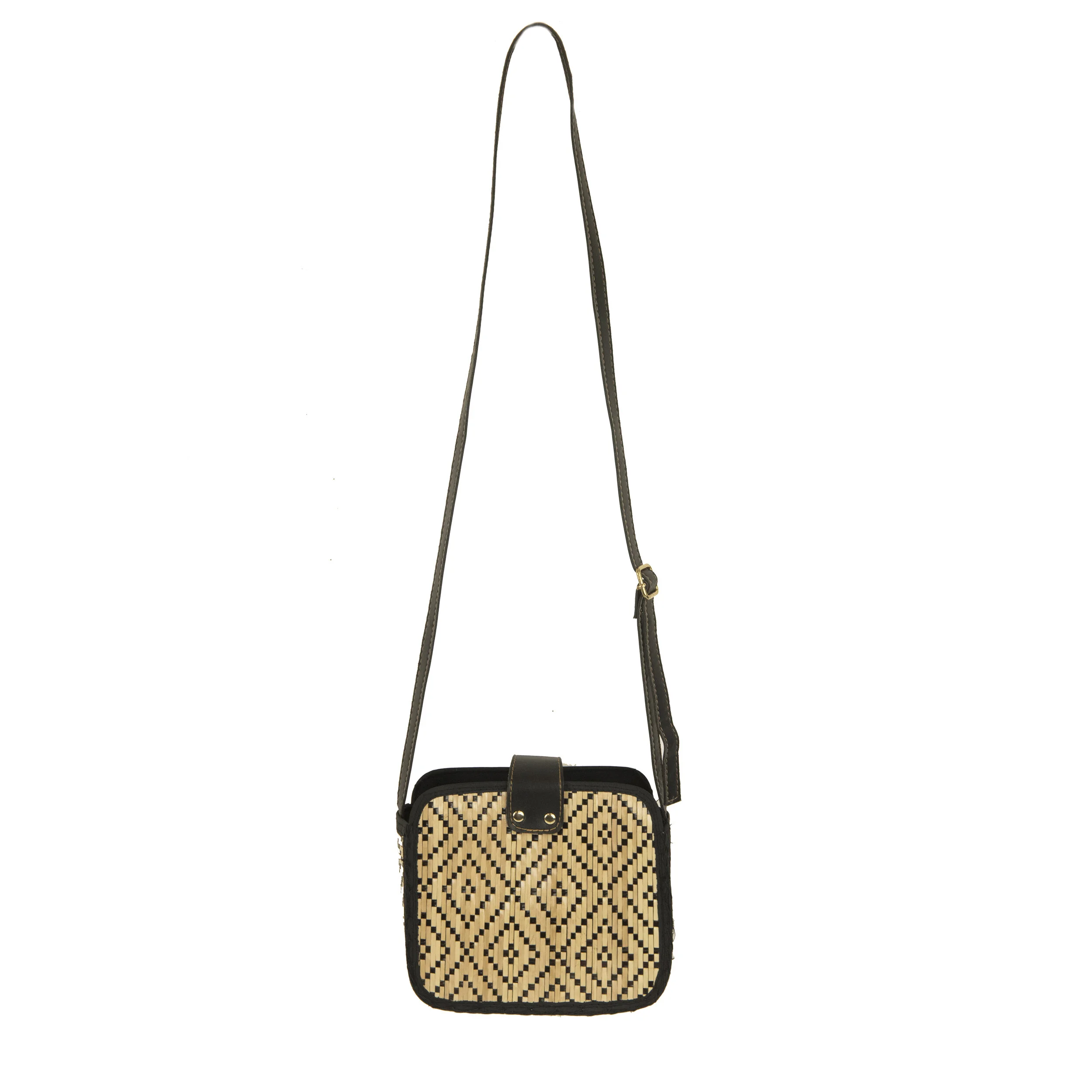 STRAW MINI SQUARE CROSSBODY