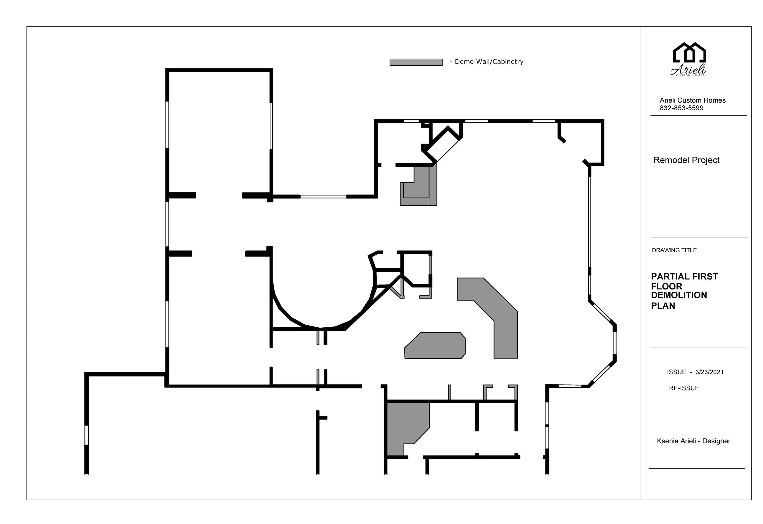 Arieli Custom homes Demolition plan