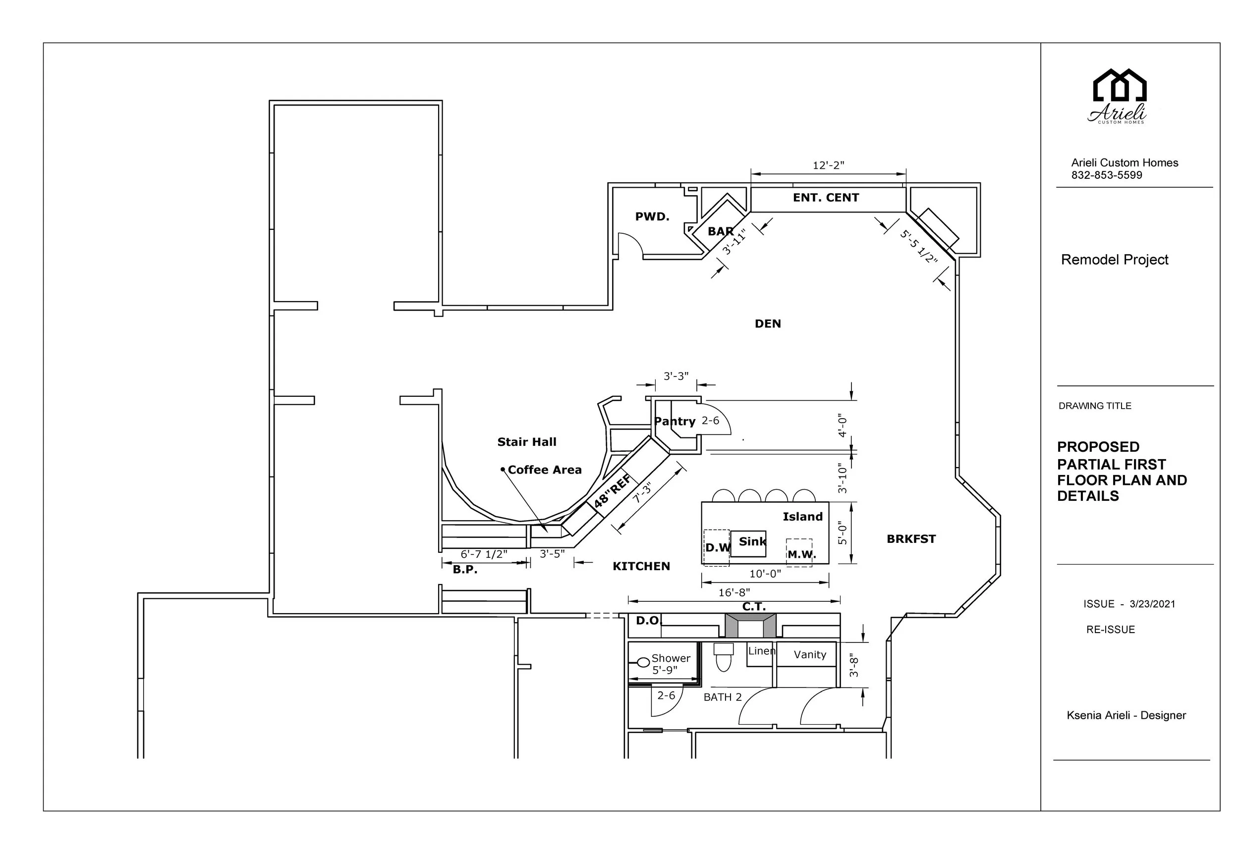 Arieli Custom Homes Remodel Plans
